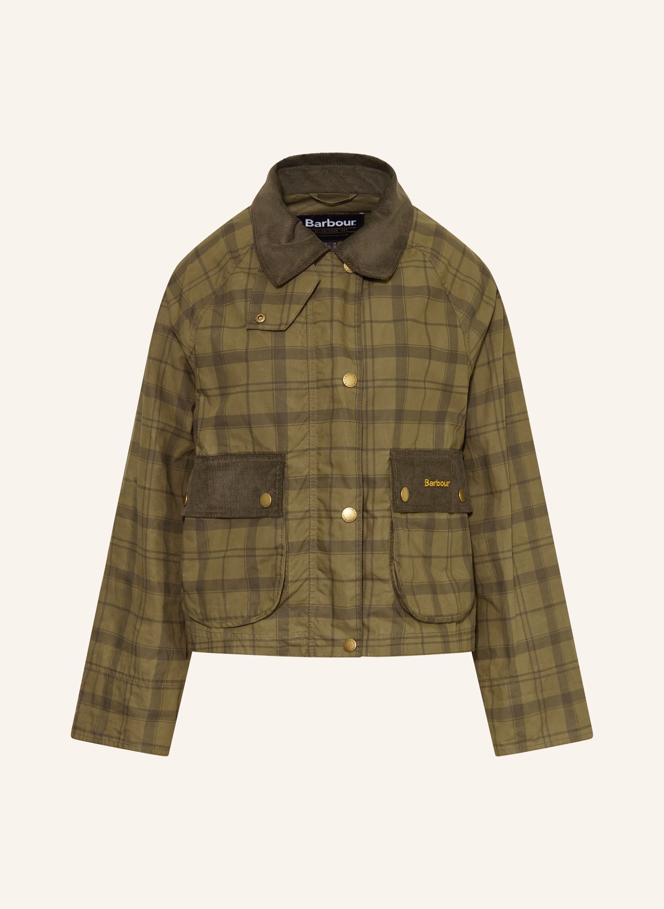Barbour Kurtka BEADNELL: KHAKI / CIEMNOBRĄZOWY / CIEMNOZIELONY