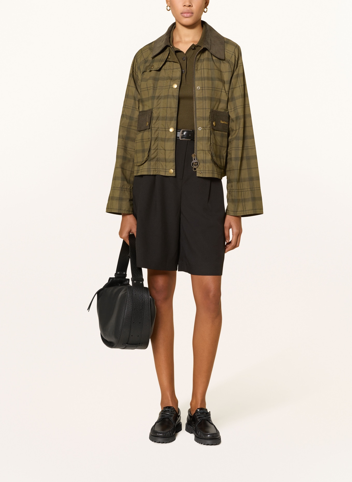 Barbour Kurtka BEADNELL: KHAKI / CIEMNOBRĄZOWY / CIEMNOZIELONY