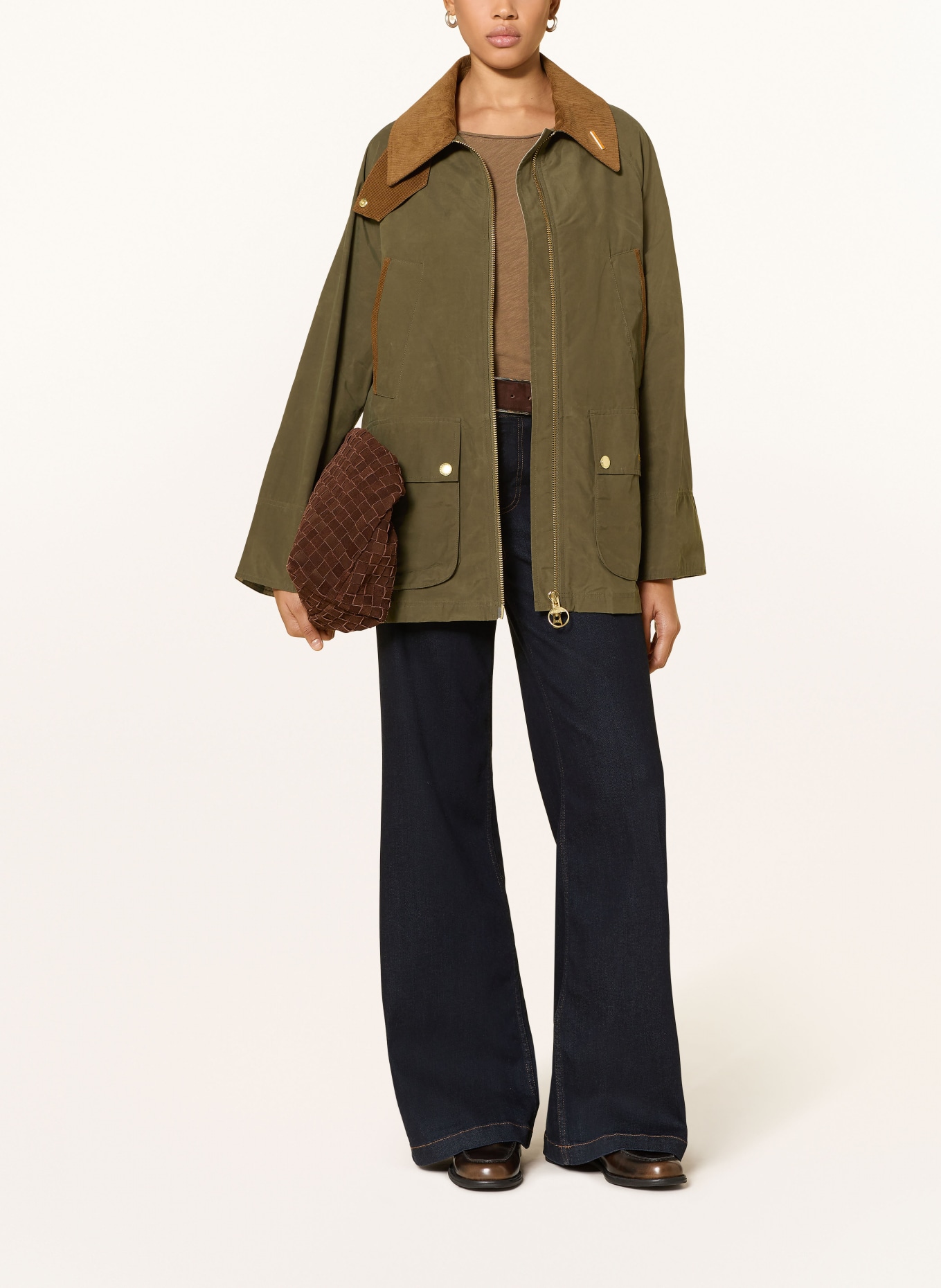 Barbour BEDALE jacket: KHAKI / BROWN