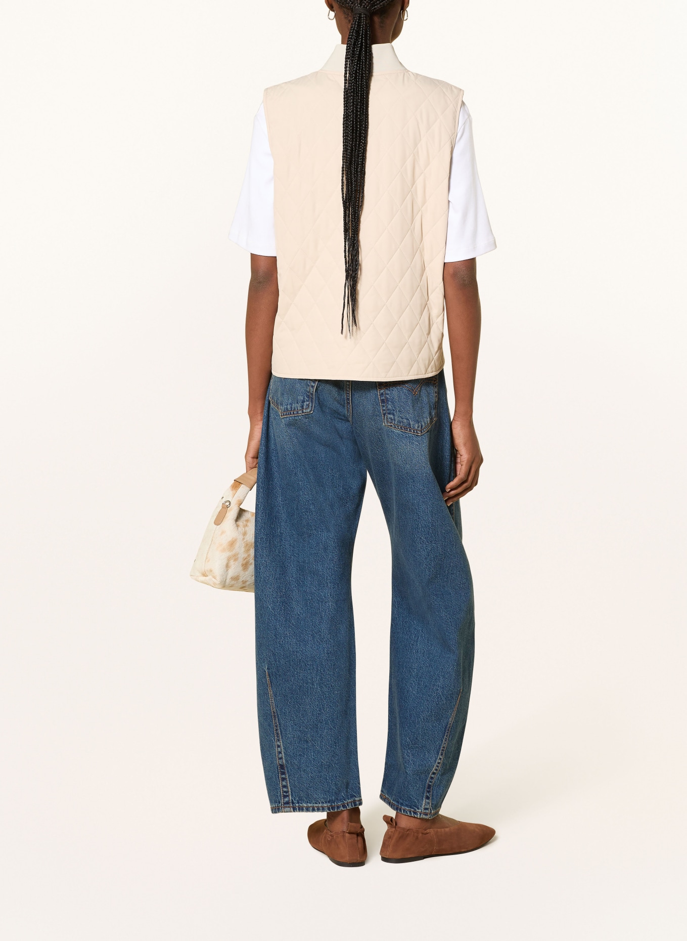 Barbour ROEBURN quilted vest: CREAM