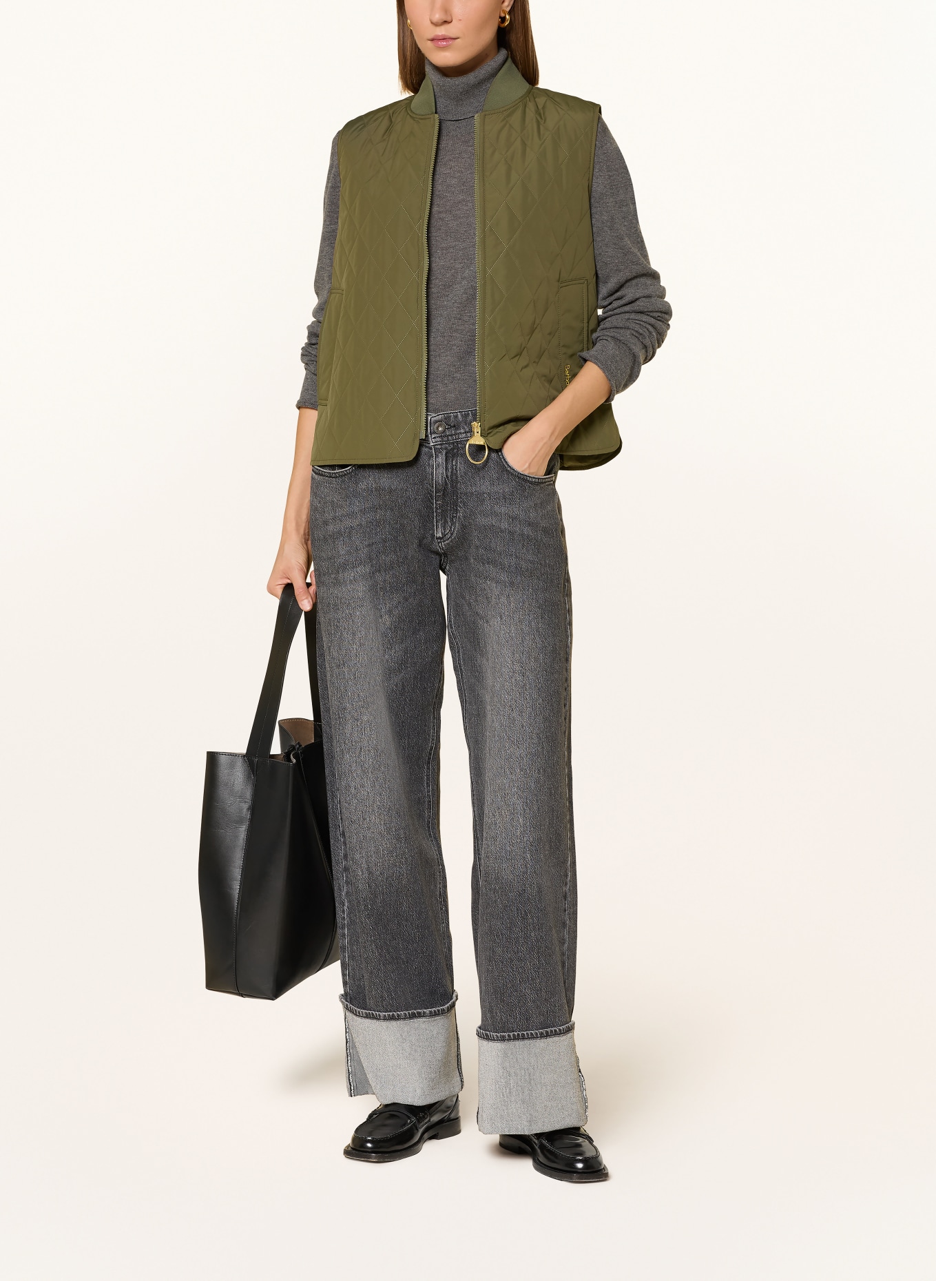 Barbour ROEBURN quilted vest: OLIVE