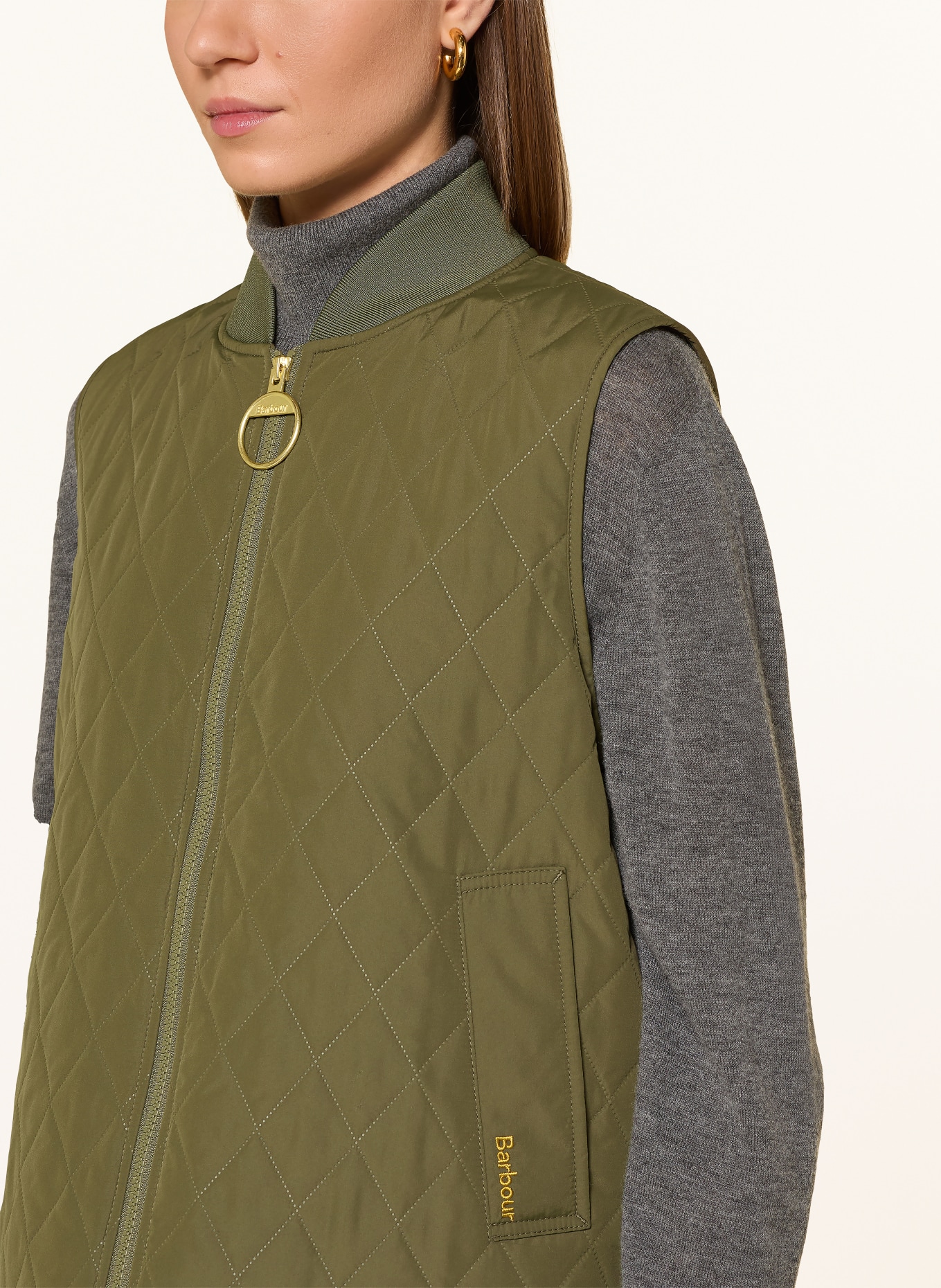 Barbour ROEBURN quilted vest: OLIVE