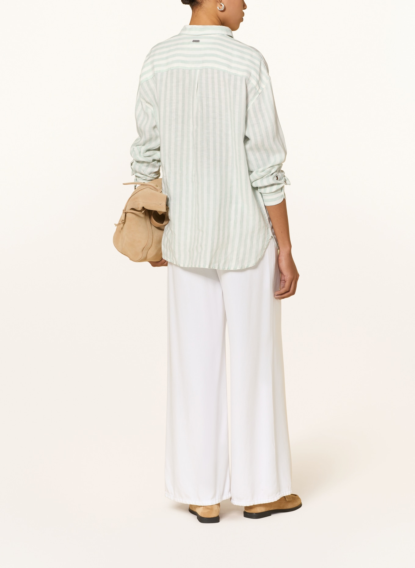 Barbour Lněná košile ANNIE: MÁTOVÁ / REŽNÁ