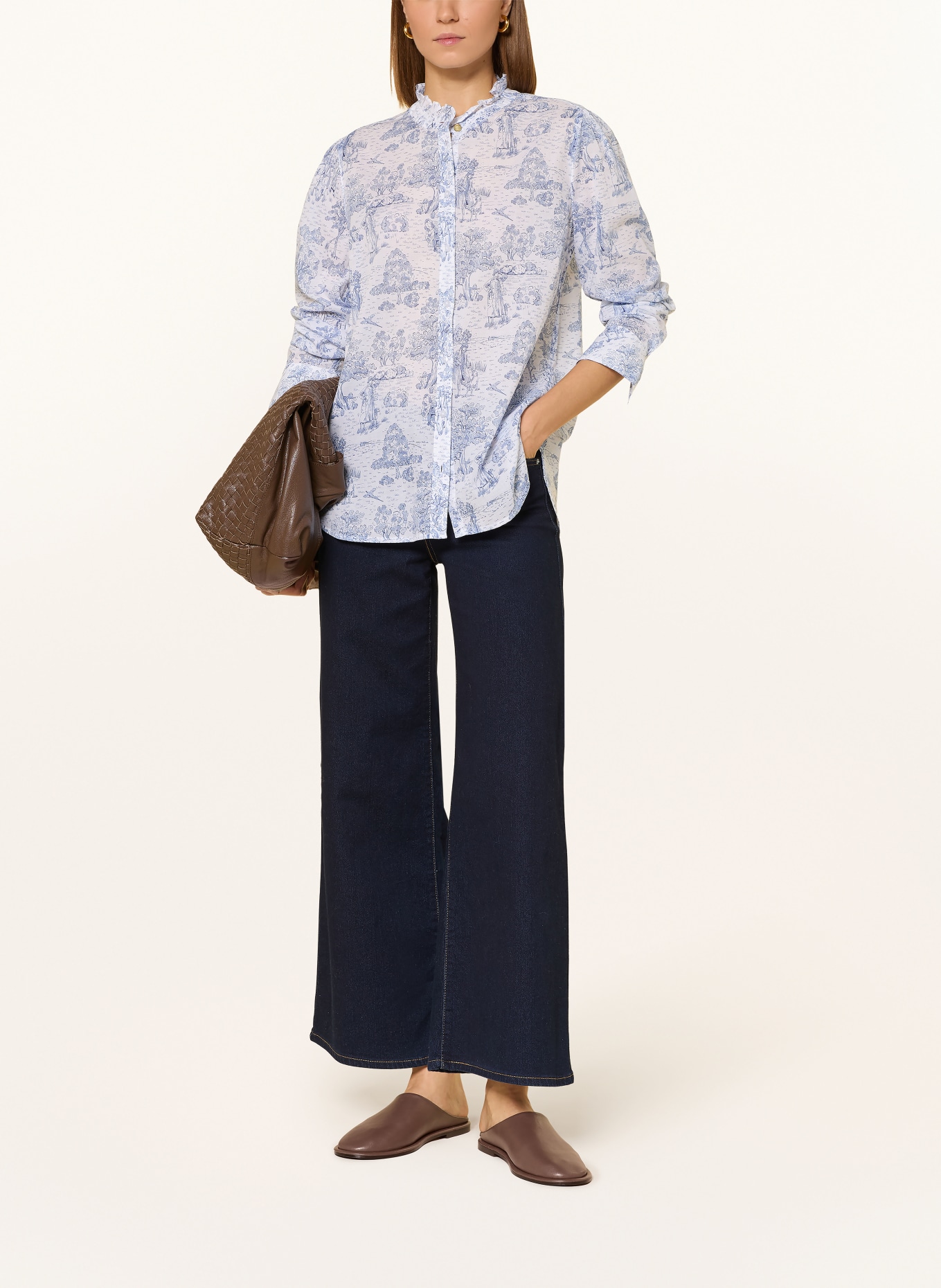 Barbour Blůza WISTERIA: BÍLÁ / MODRÁ