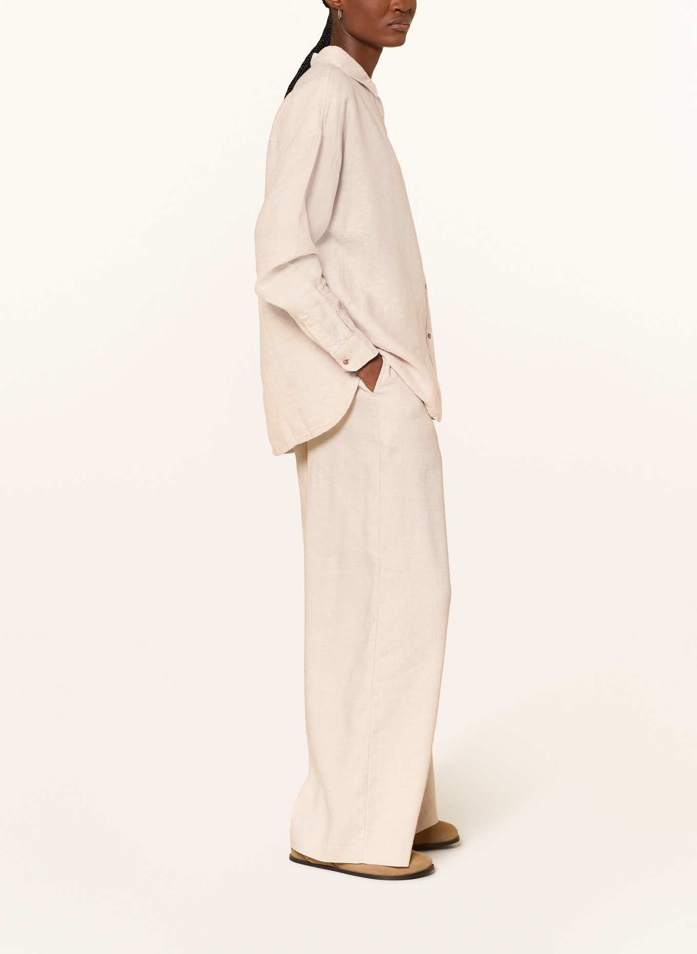 Barbour Kalhoty Marlene GABBY s lnem: KRÉMOVÁ