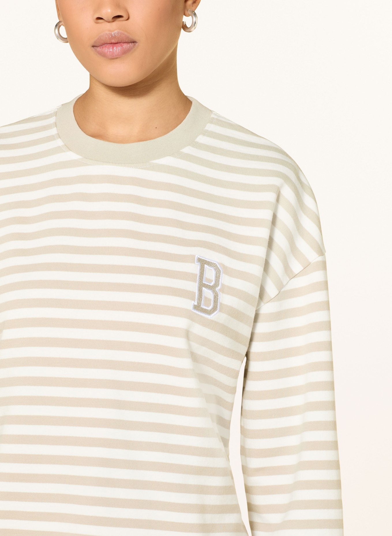 Barbour Mikina GABBY: BÉŽOVÁ / BÍLÁ