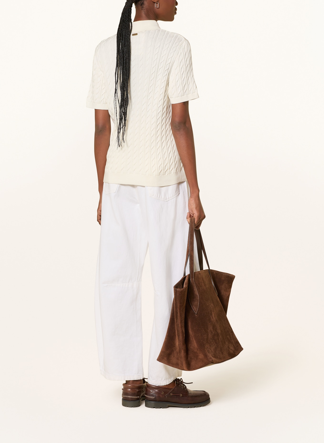 Barbour Dzianinowa koszulka polo: KREMOWY