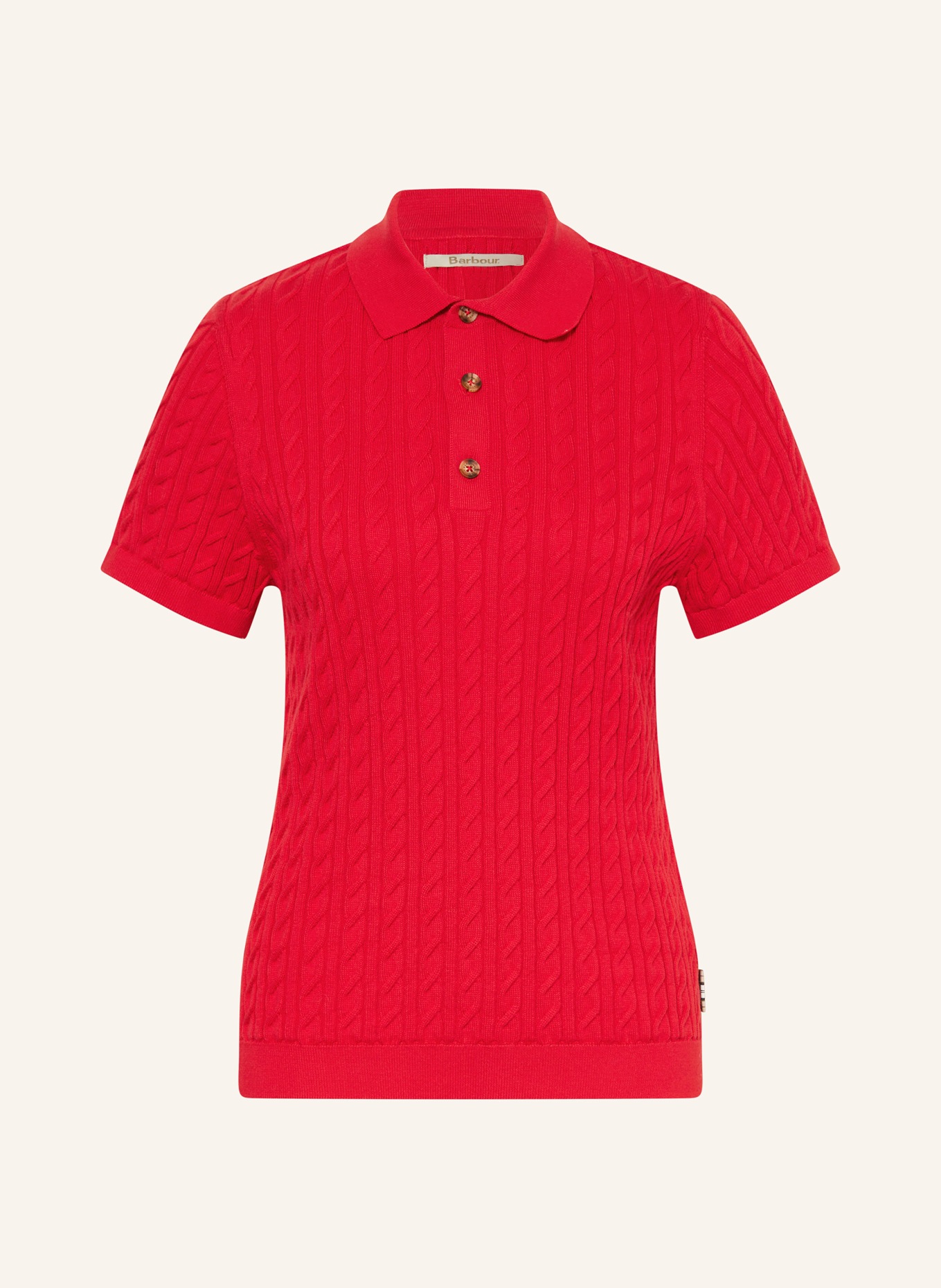 Barbour Strick-Poloshirt: ROT