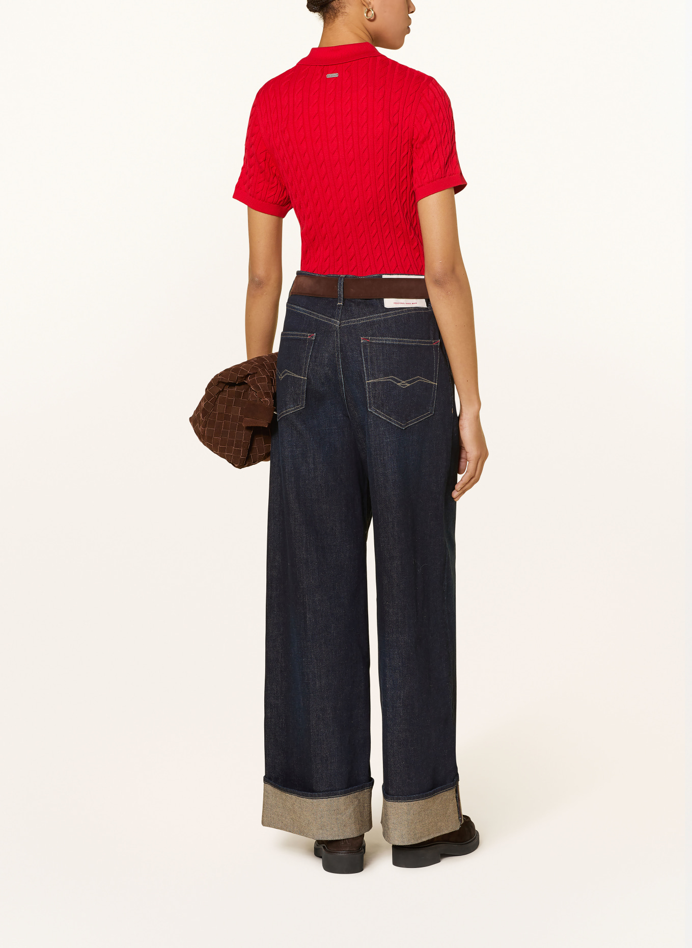 Barbour Strick-Poloshirt: ROT