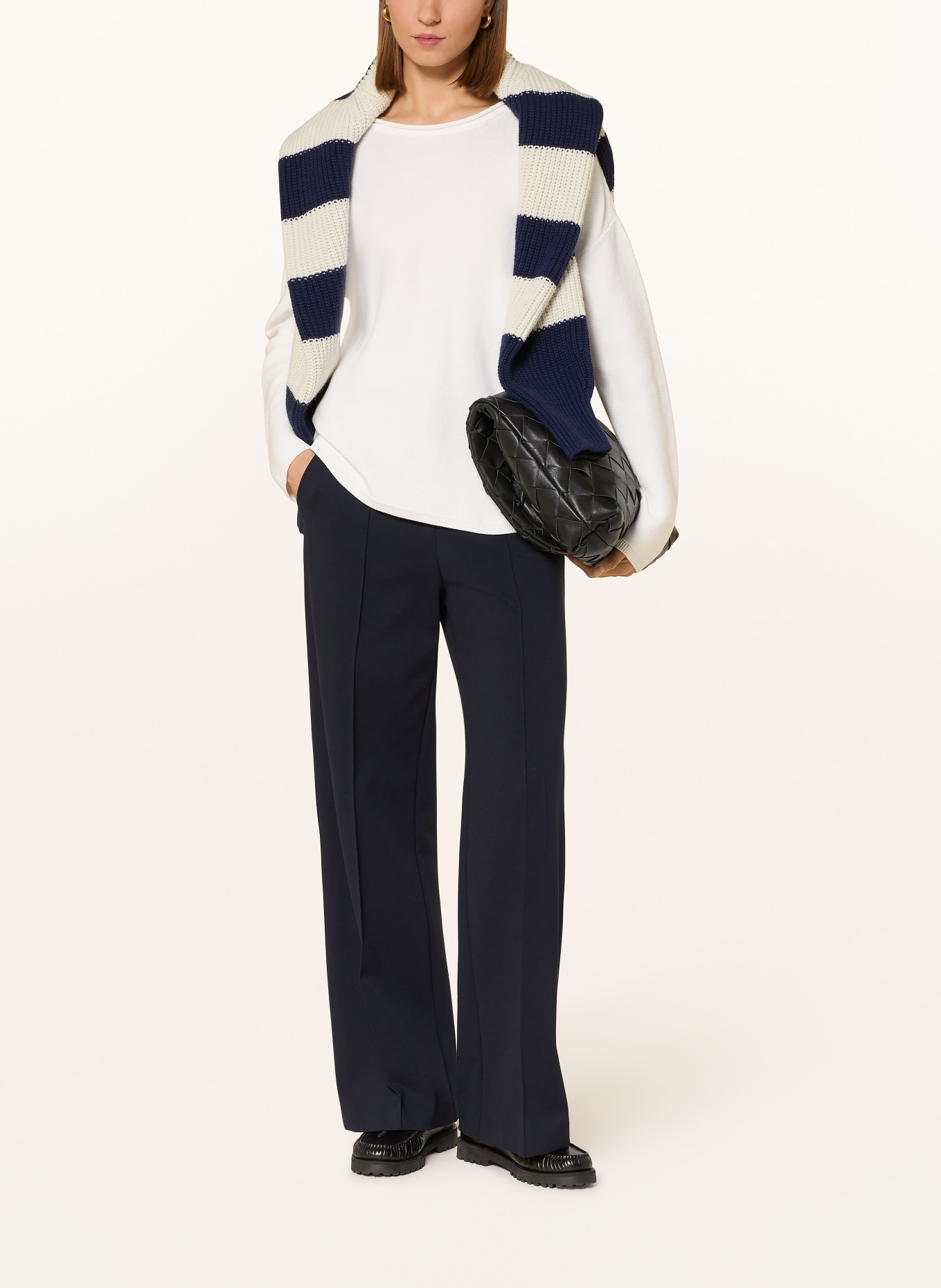 Barbour Pullover MARINE: WEISS