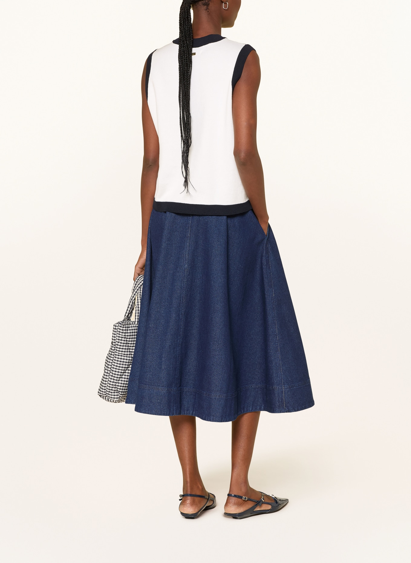 Barbour Pullunder SALTHILL: WEISS / DUNKELBLAU