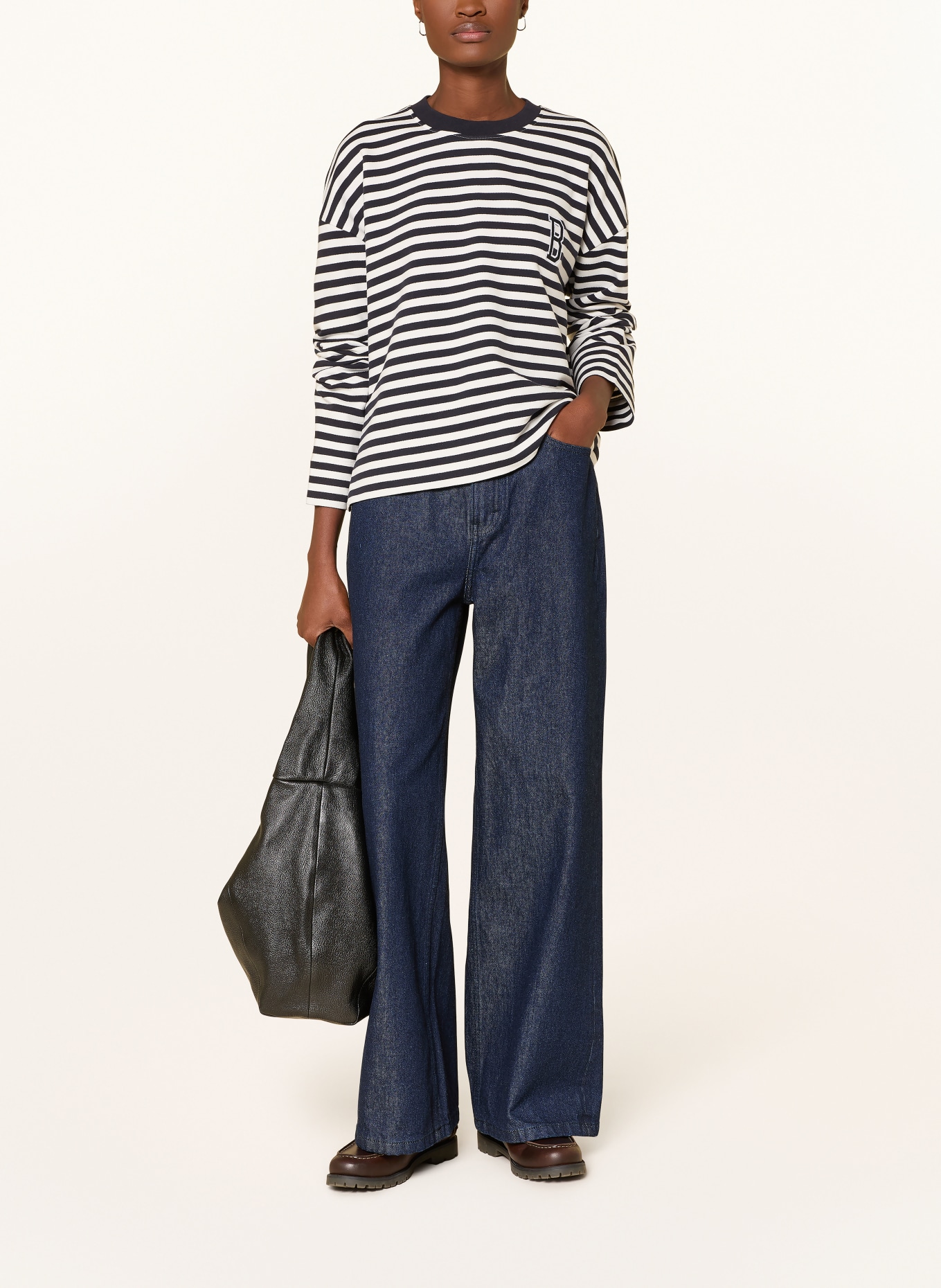 Barbour Wide Leg Jeans MAISIE: IN72 Dark Indigo Wash