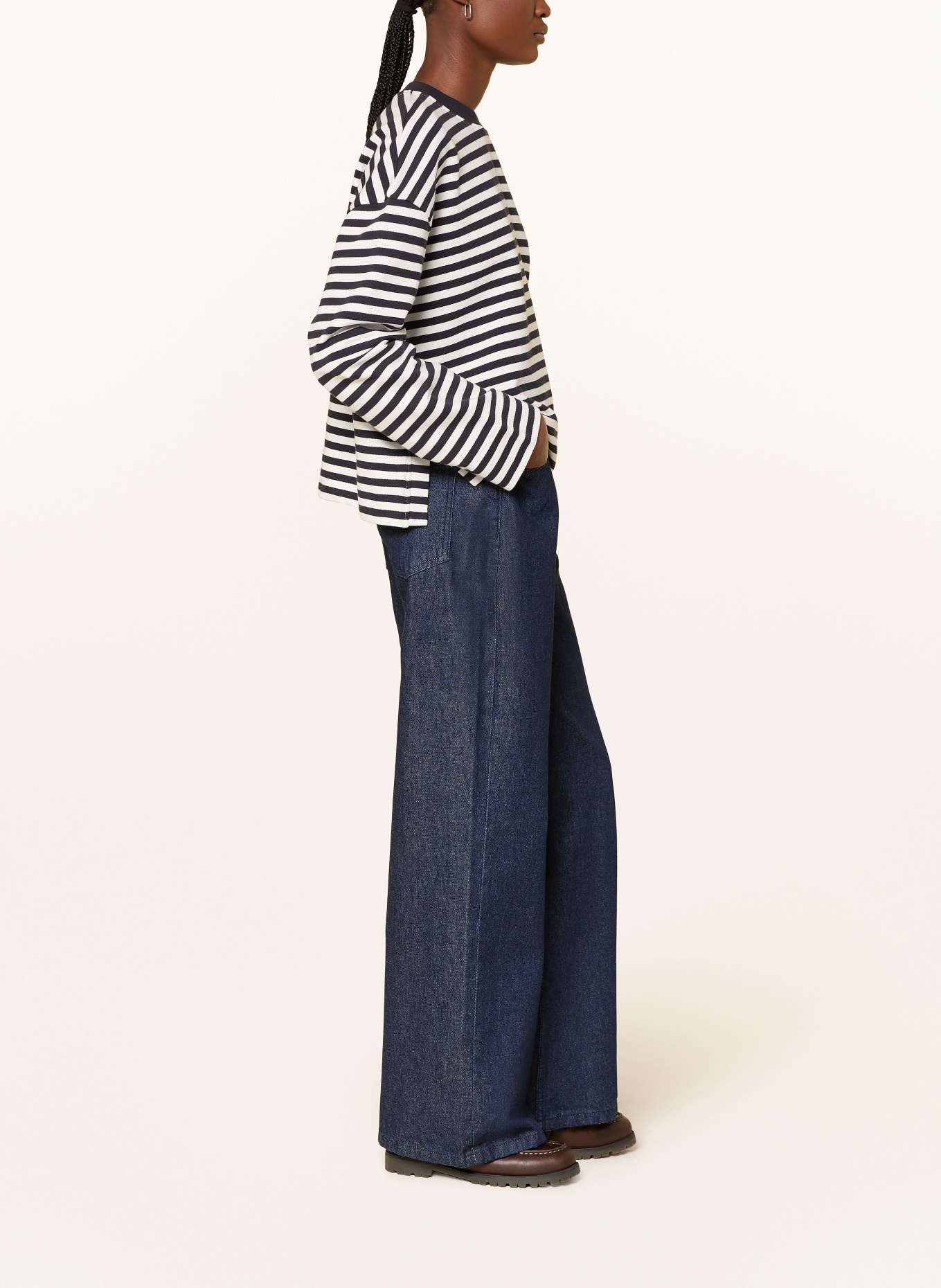 Barbour Wide Leg Jeans MAISIE: IN72 Dark Indigo Wash