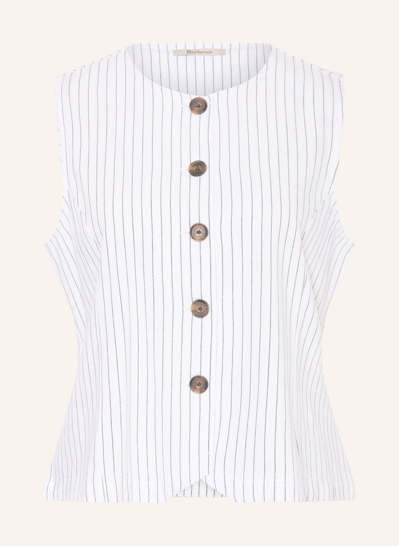 Barbour Blazerweste SLOANE: WEISS / DUNKELGRAU