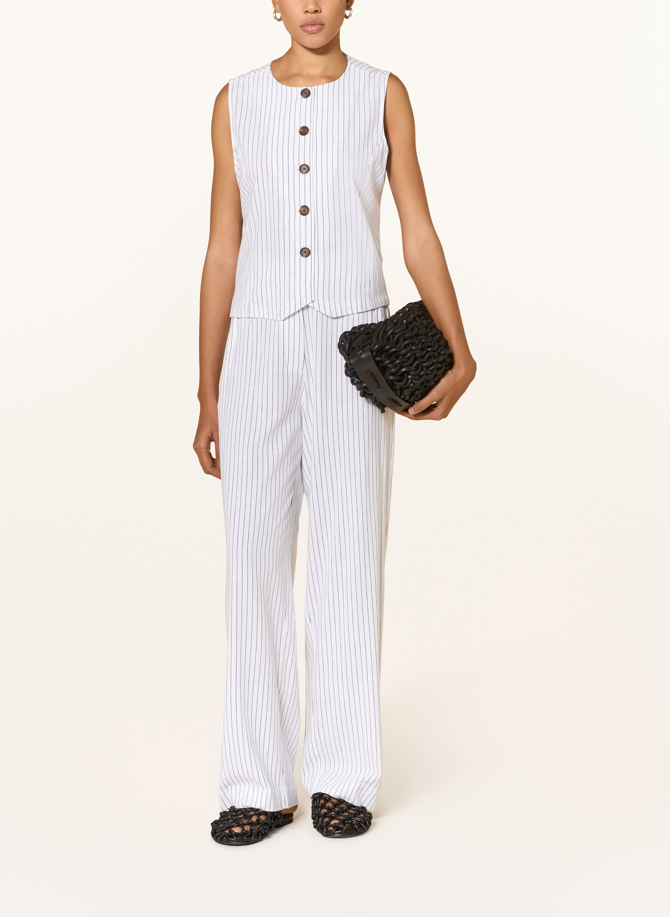 Barbour Blazerweste SLOANE: WEISS / DUNKELGRAU