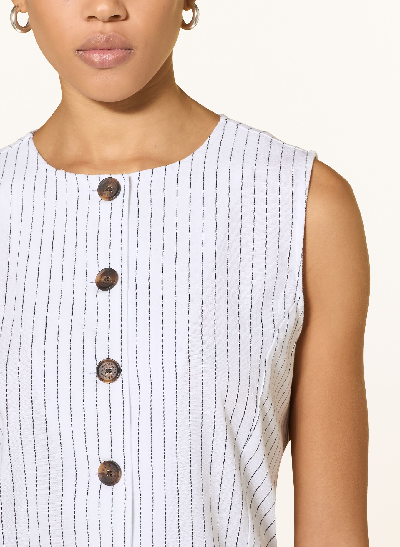 Barbour Blazerweste SLOANE: WEISS / DUNKELGRAU