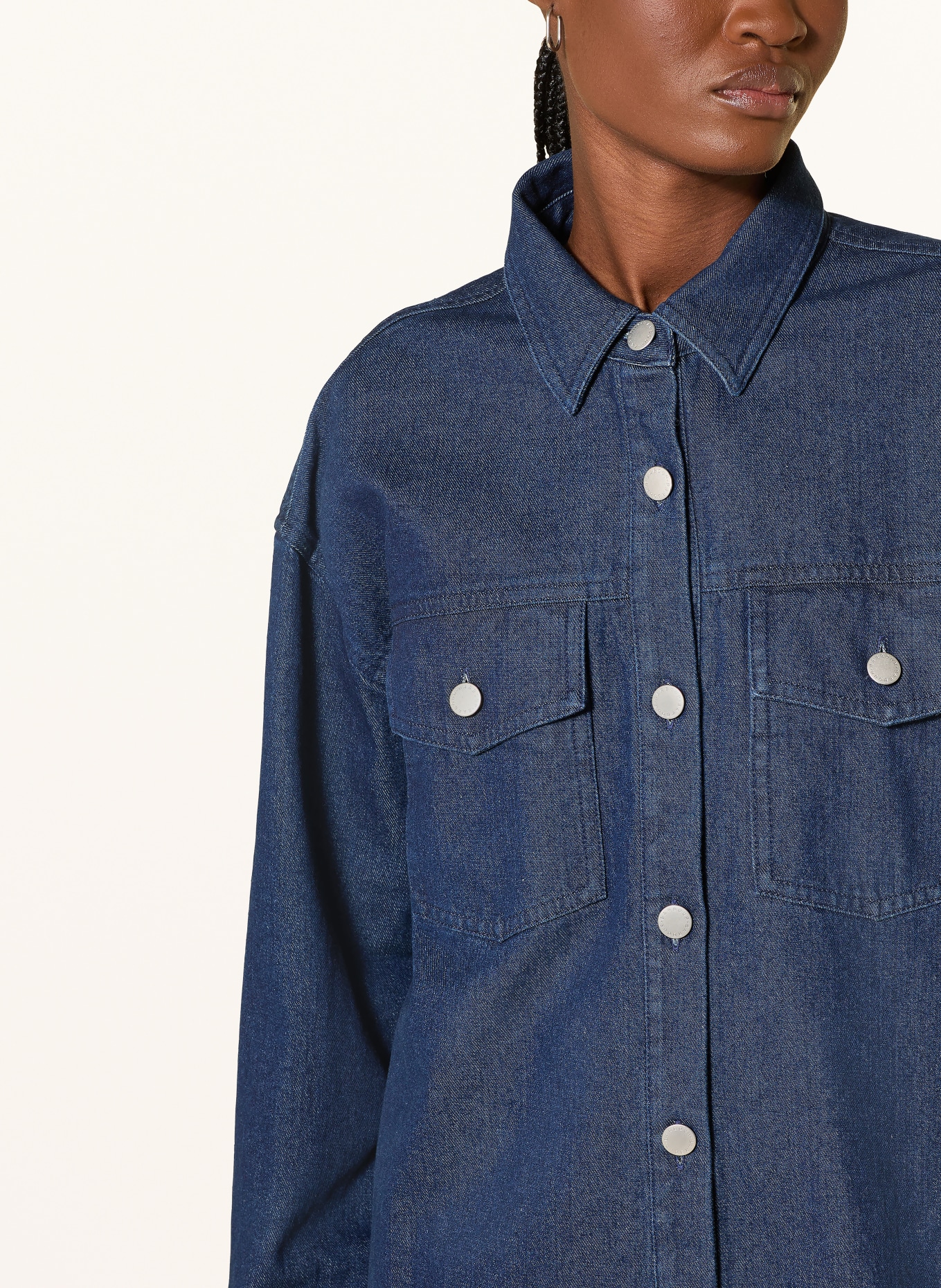 Barbour Chemisier en jean MAIA: BLEU FONCÉ