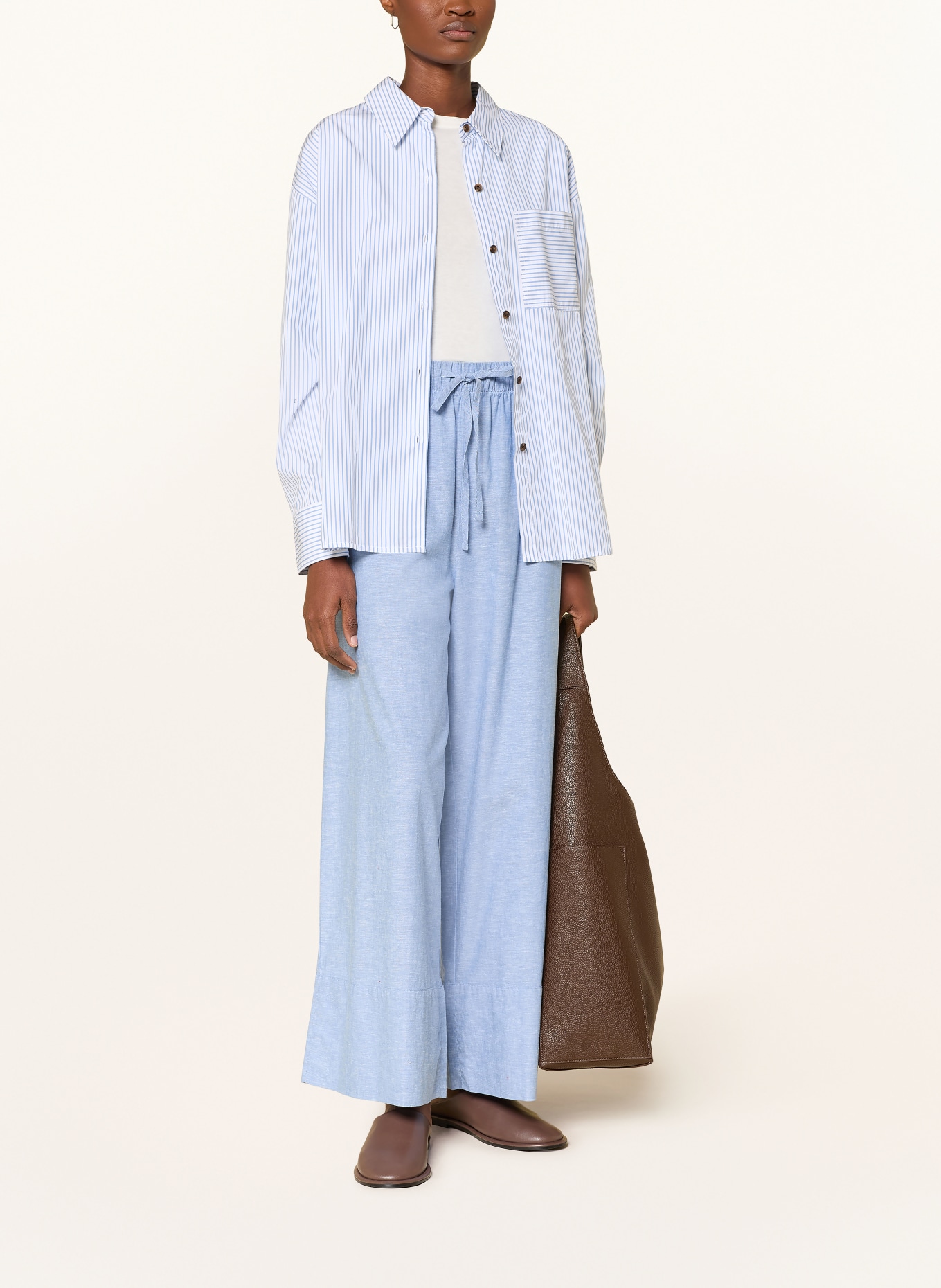 Barbour Košile POLLY: MODRÁ / BÍLÁ