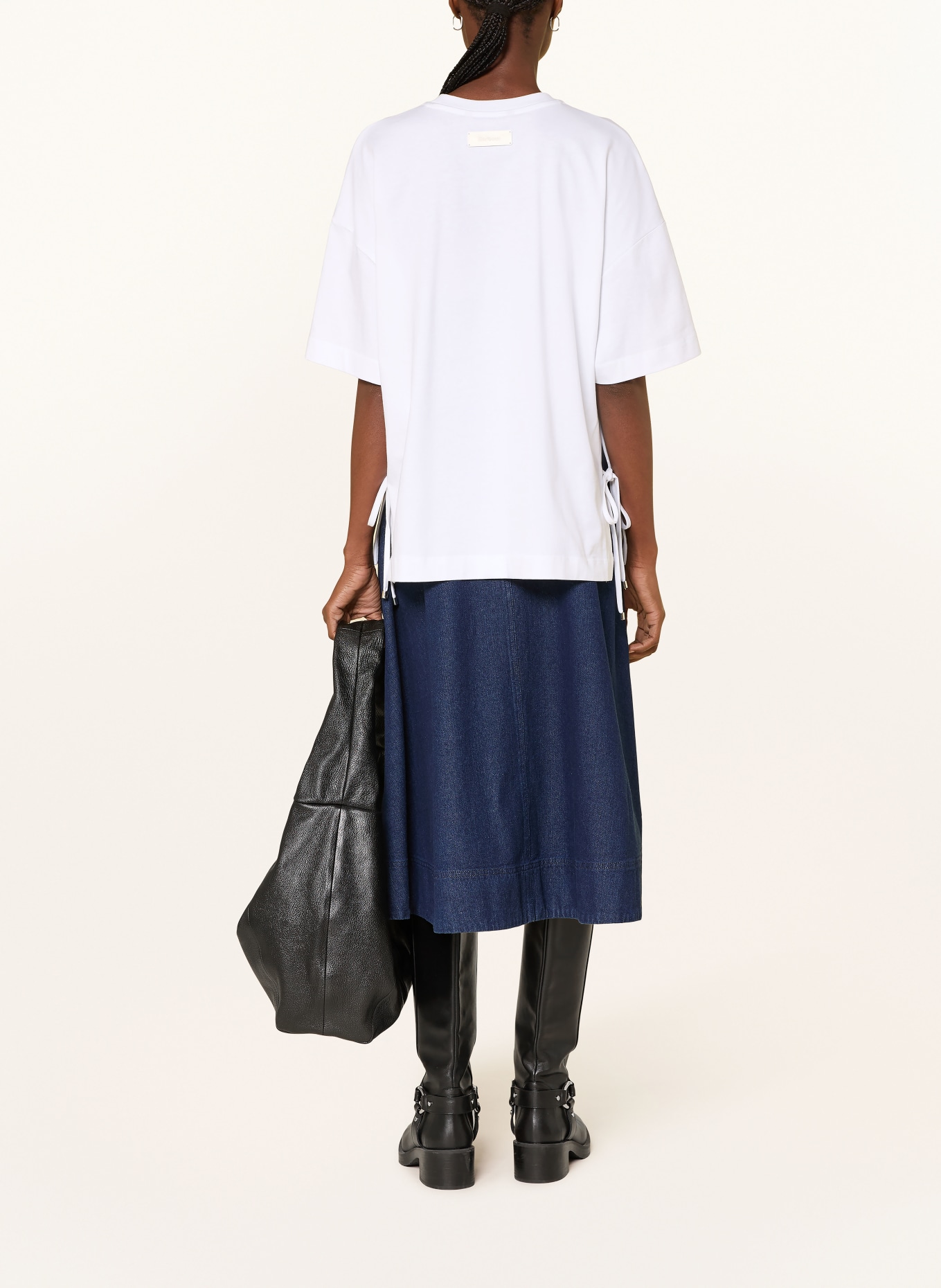 Barbour Koszulka oversize MARRON: BIAŁY