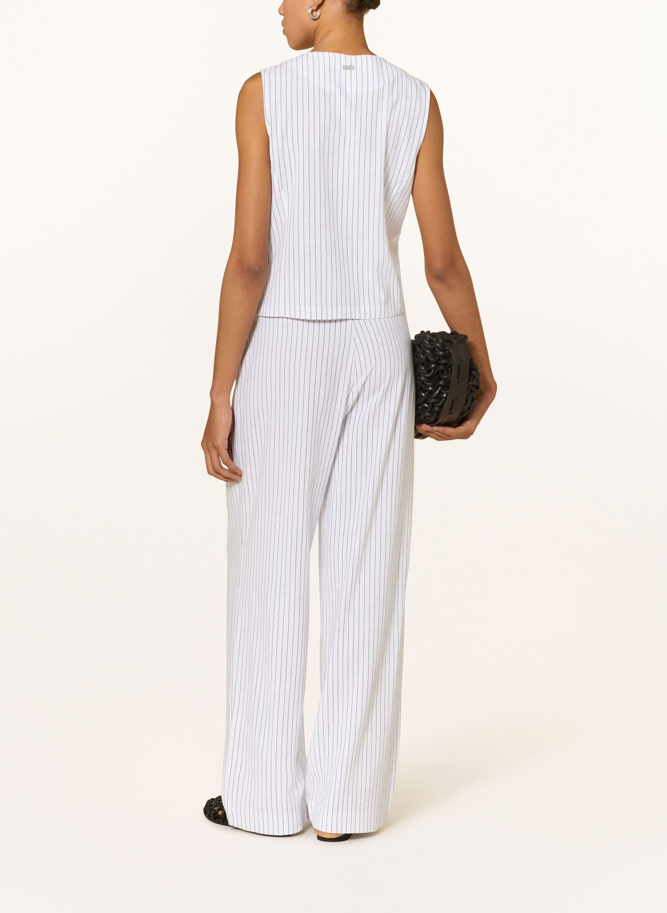 Barbour Marlenehose SLOANE: WEISS / SCHWARZ