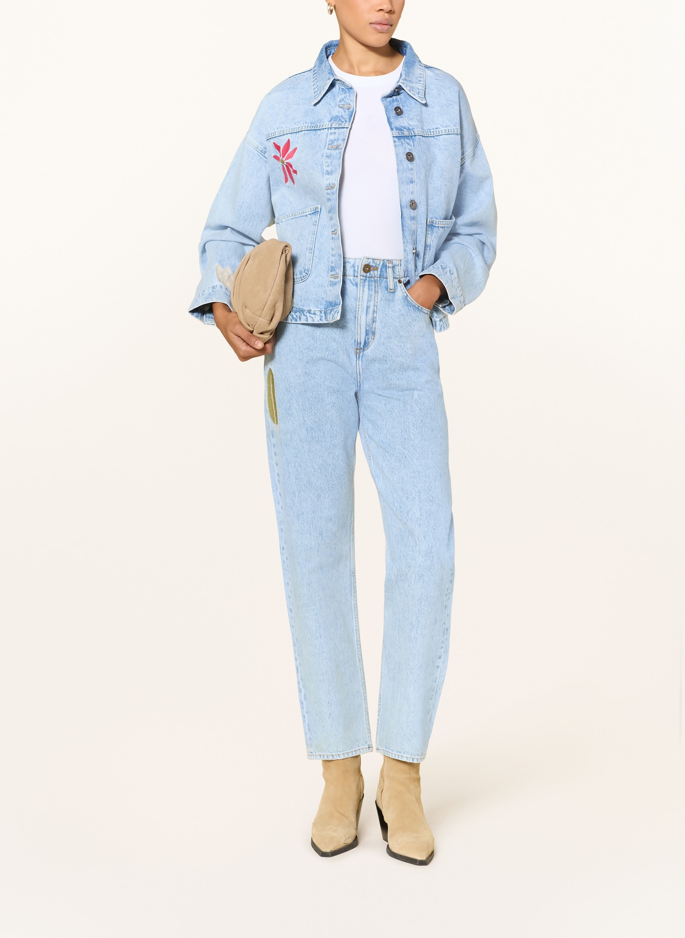 ICHI Straight Jeans IHBAUVE: 200792 Light blue washed