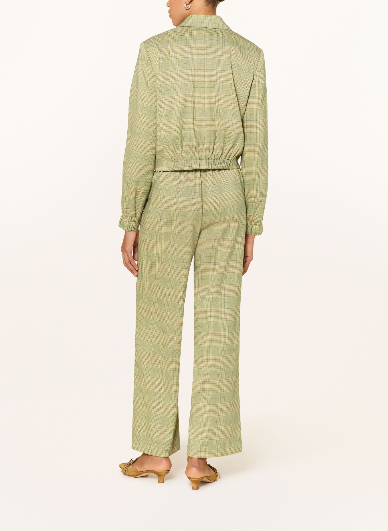 ICHI Spodnie IHJOLI: ZIELONY / JASNOZIELONY