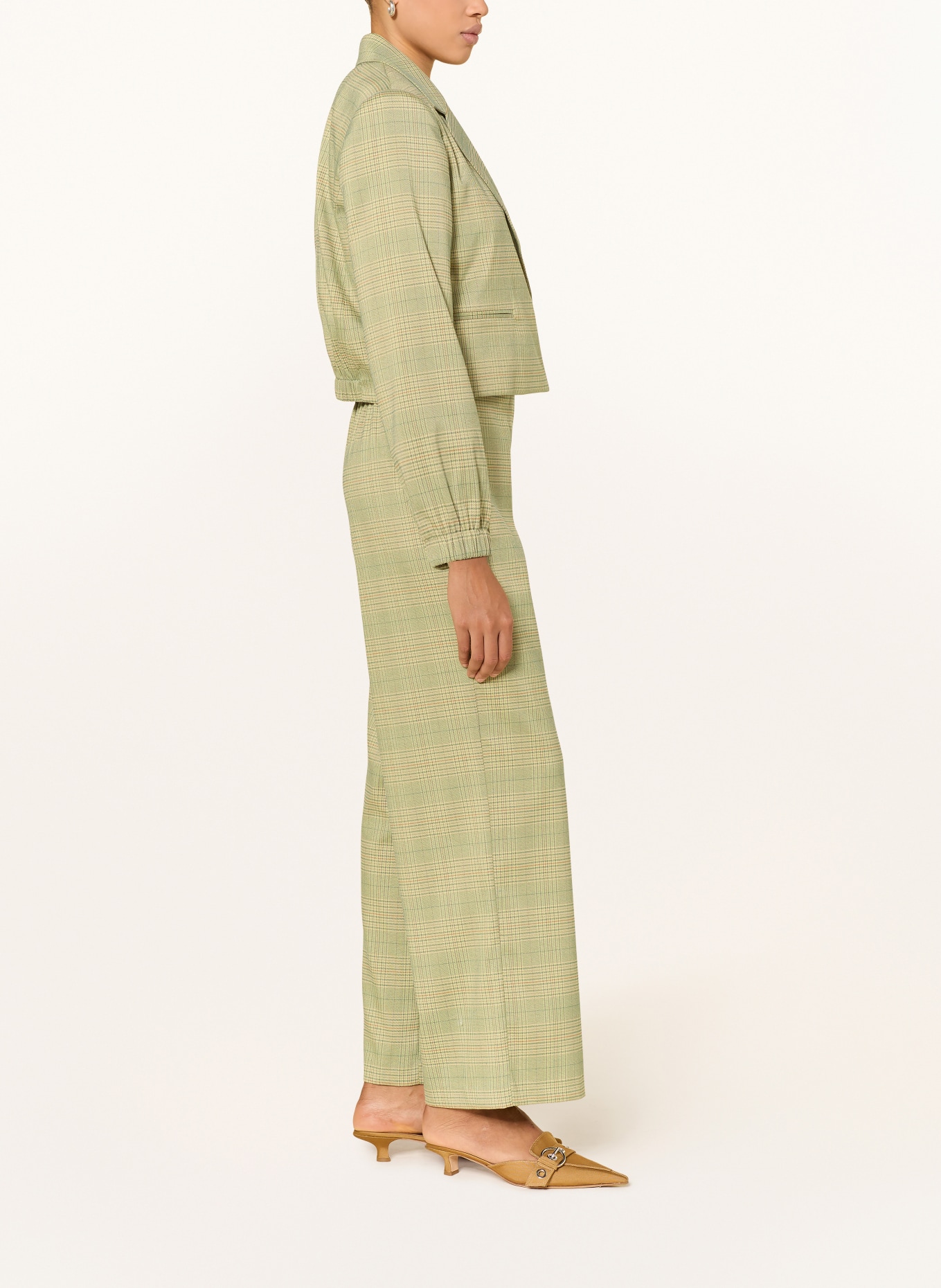 ICHI Spodnie IHJOLI: ZIELONY / JASNOZIELONY