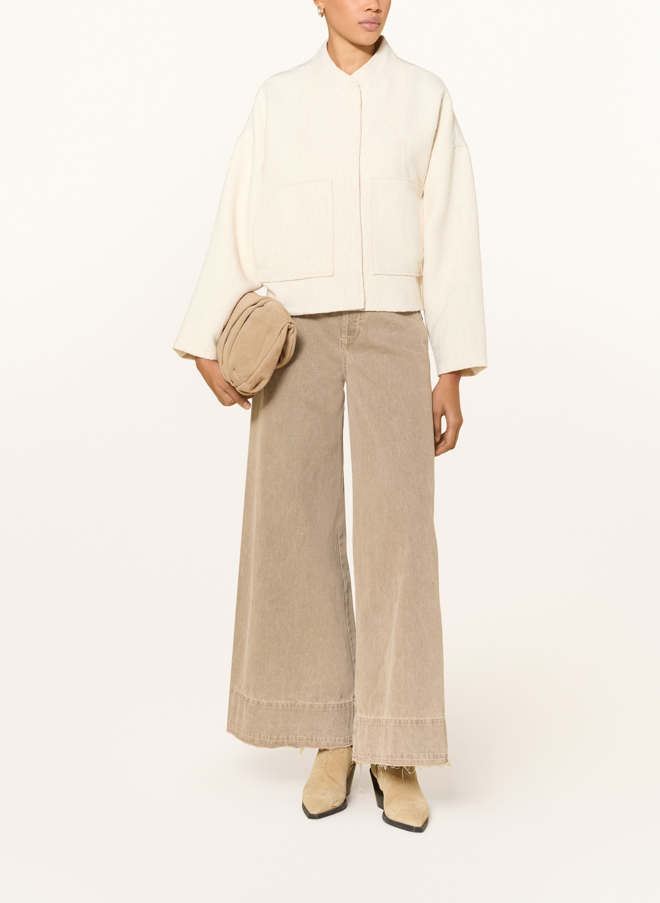 ICHI Kastenjacke IHFAPORA: CREME