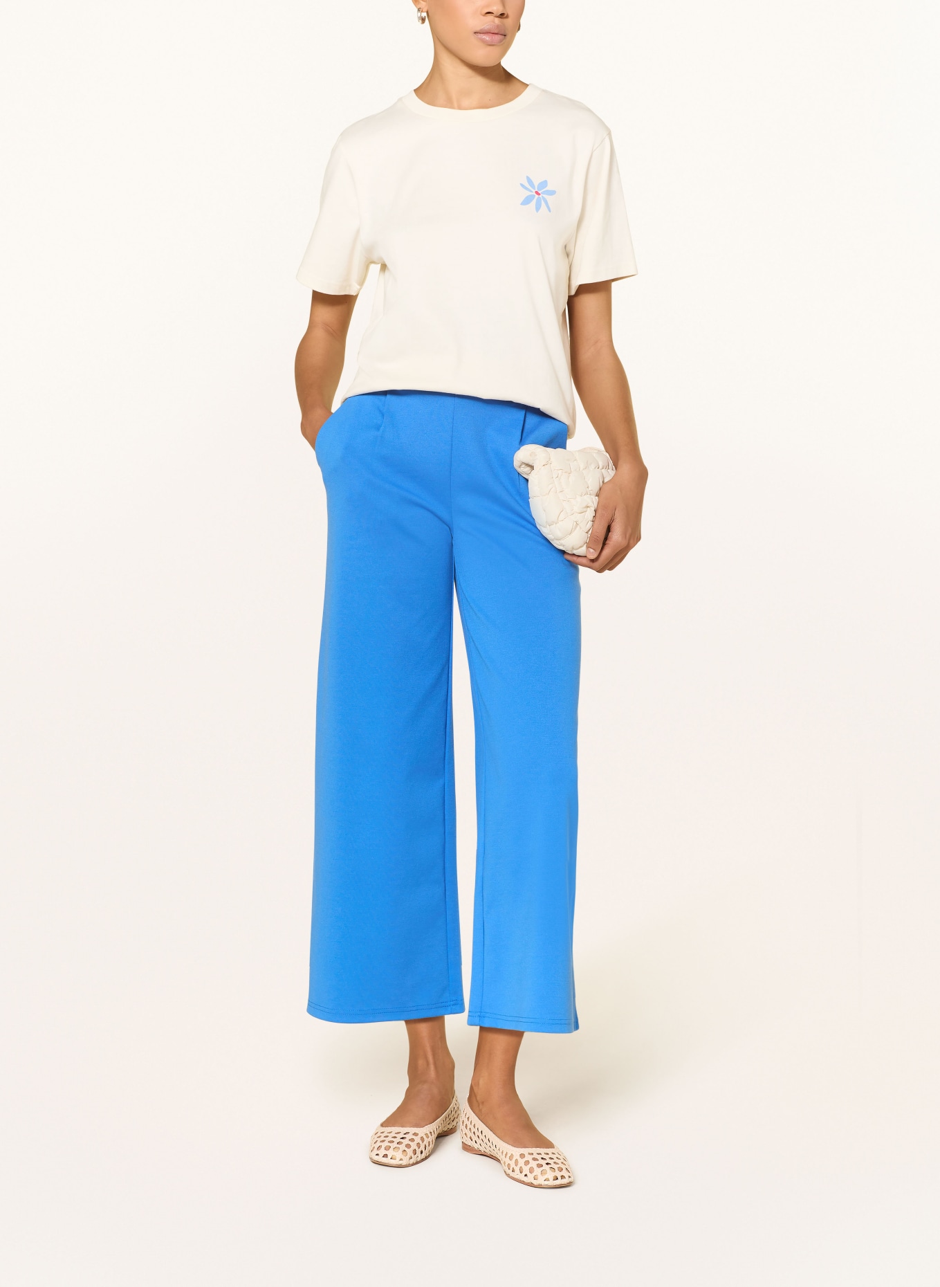 ICHI T-Shirt IHBALMERS: ECRU