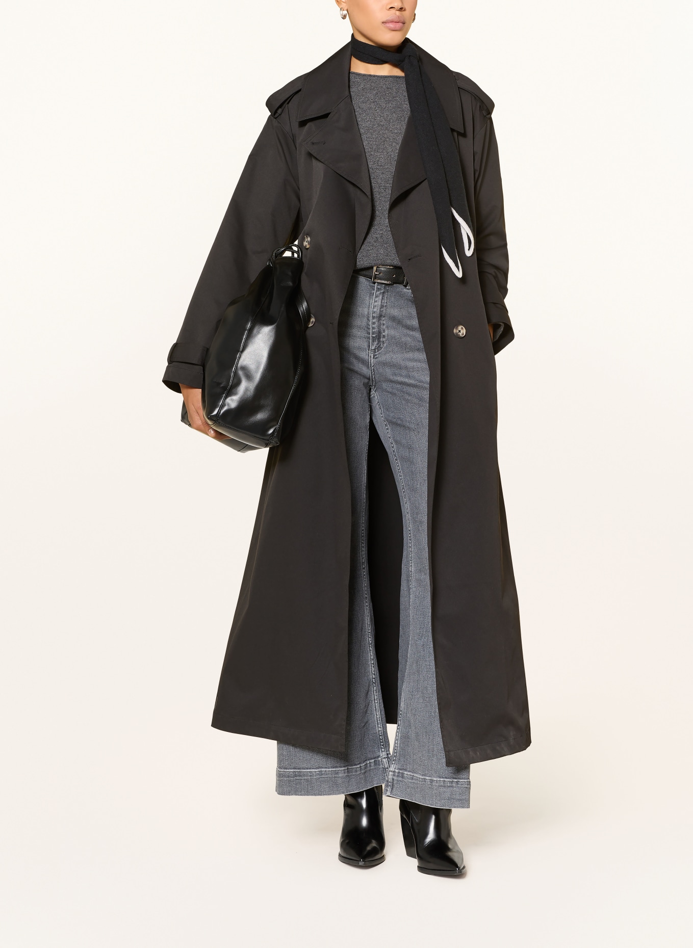 ICHI Trenchcoat IHGILANA: SCHWARZ