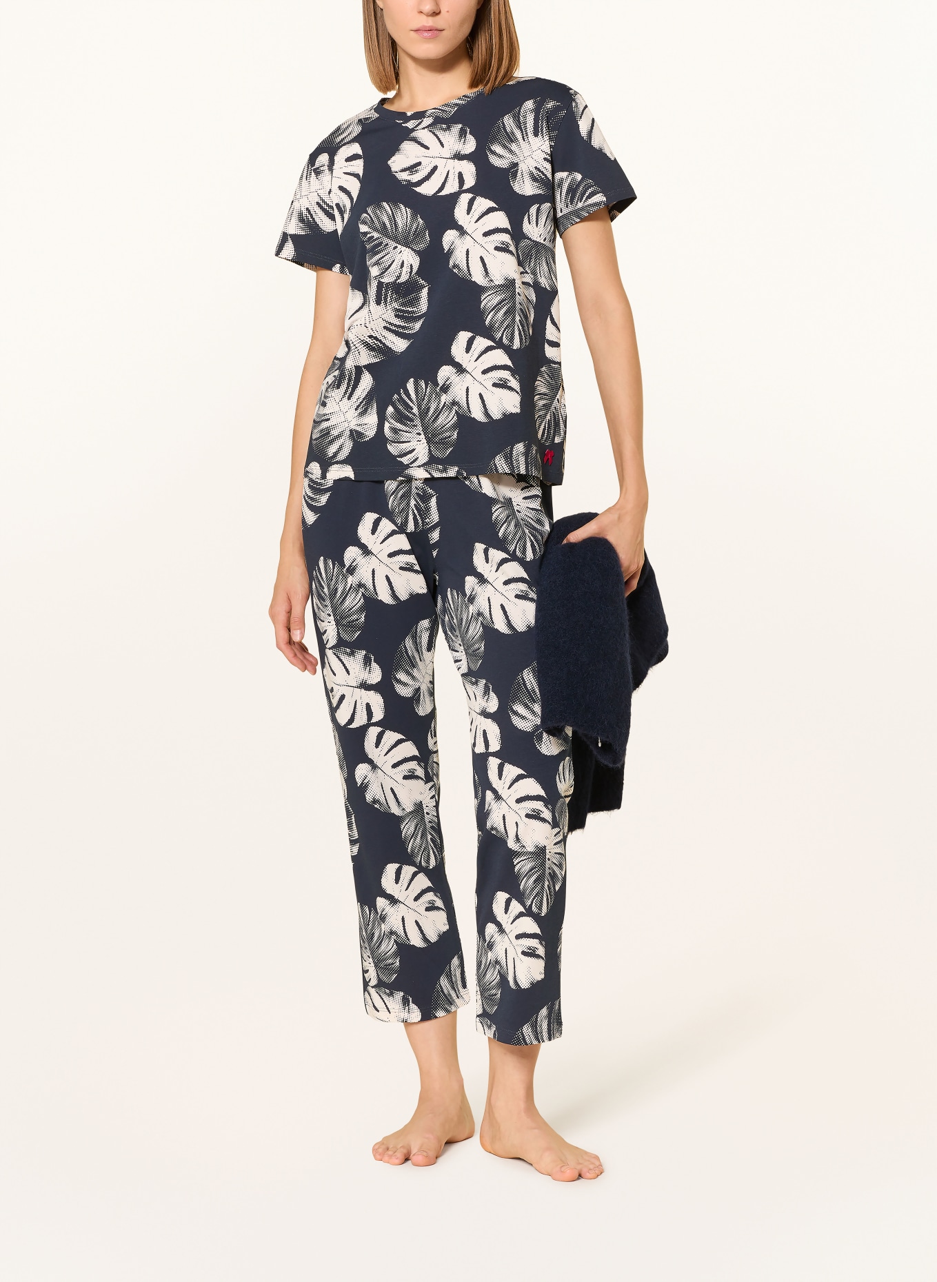 SHORT STORIES 7/8 spací kalhoty: TMAVĚ MODRÁ / REŽNÁ