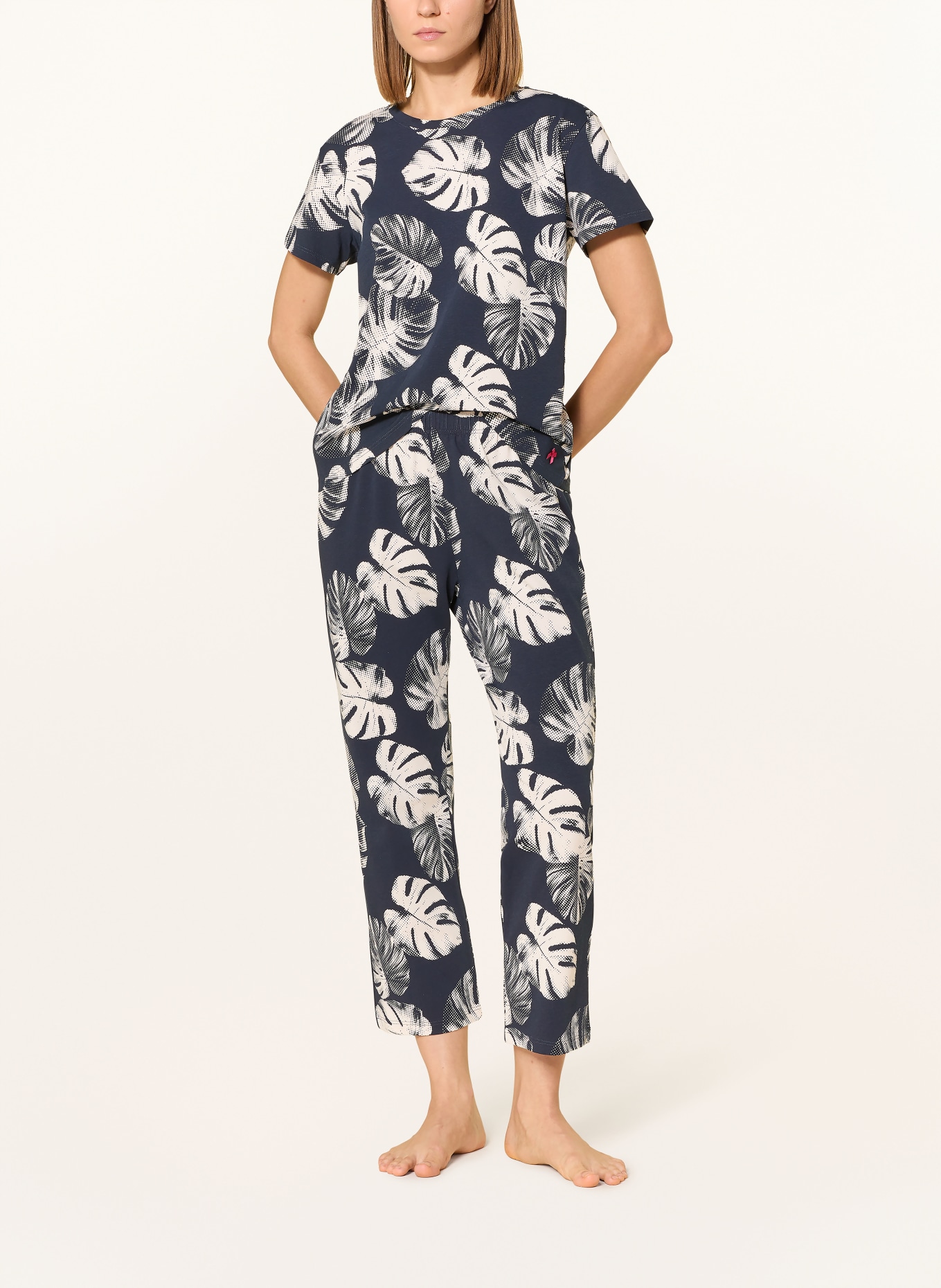 SHORT STORIES 7/8 spací kalhoty: TMAVĚ MODRÁ / REŽNÁ