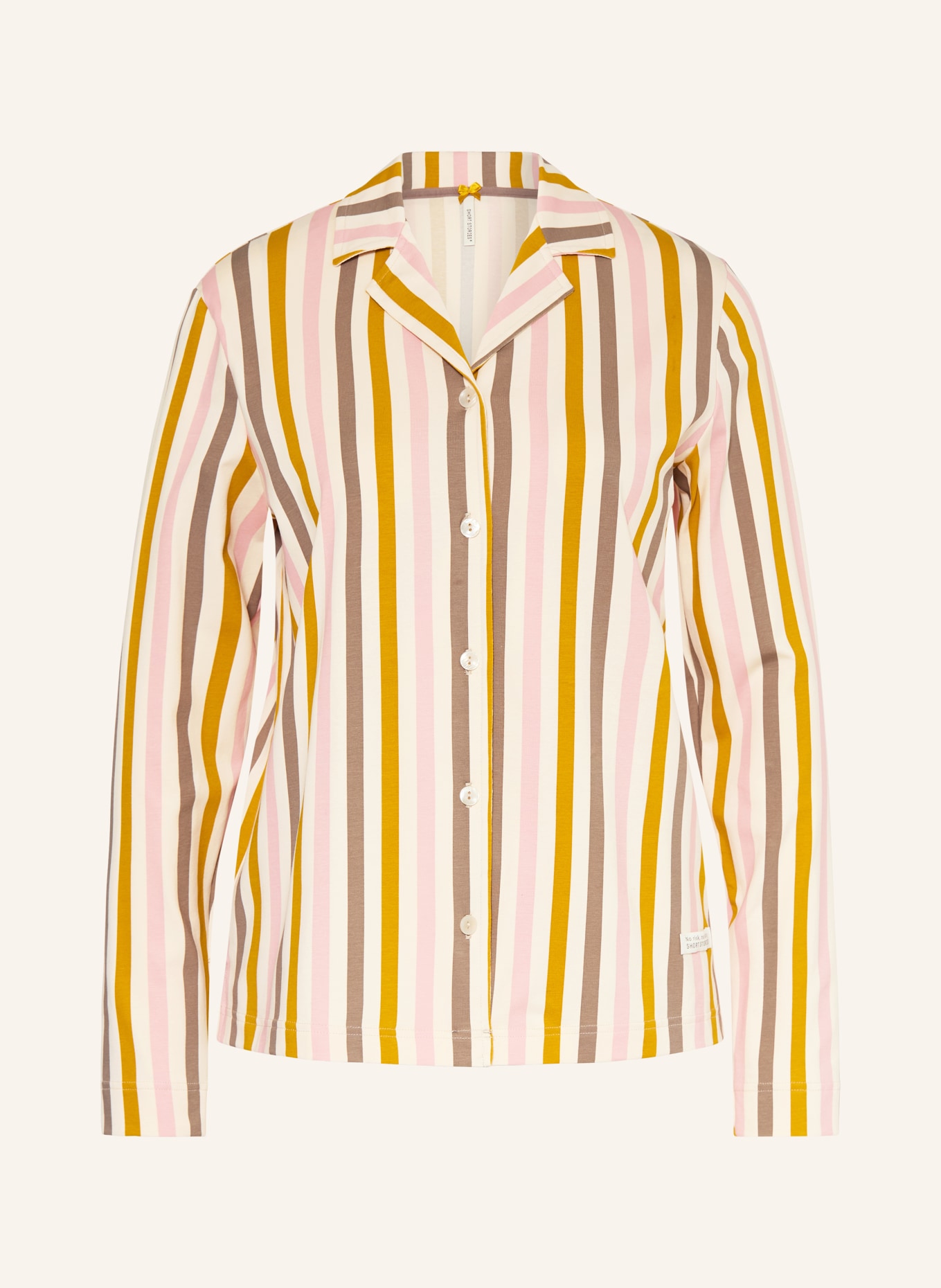 SHORT STORIES Schlafshirt: ECRU / ROSA / DUNKELGELB