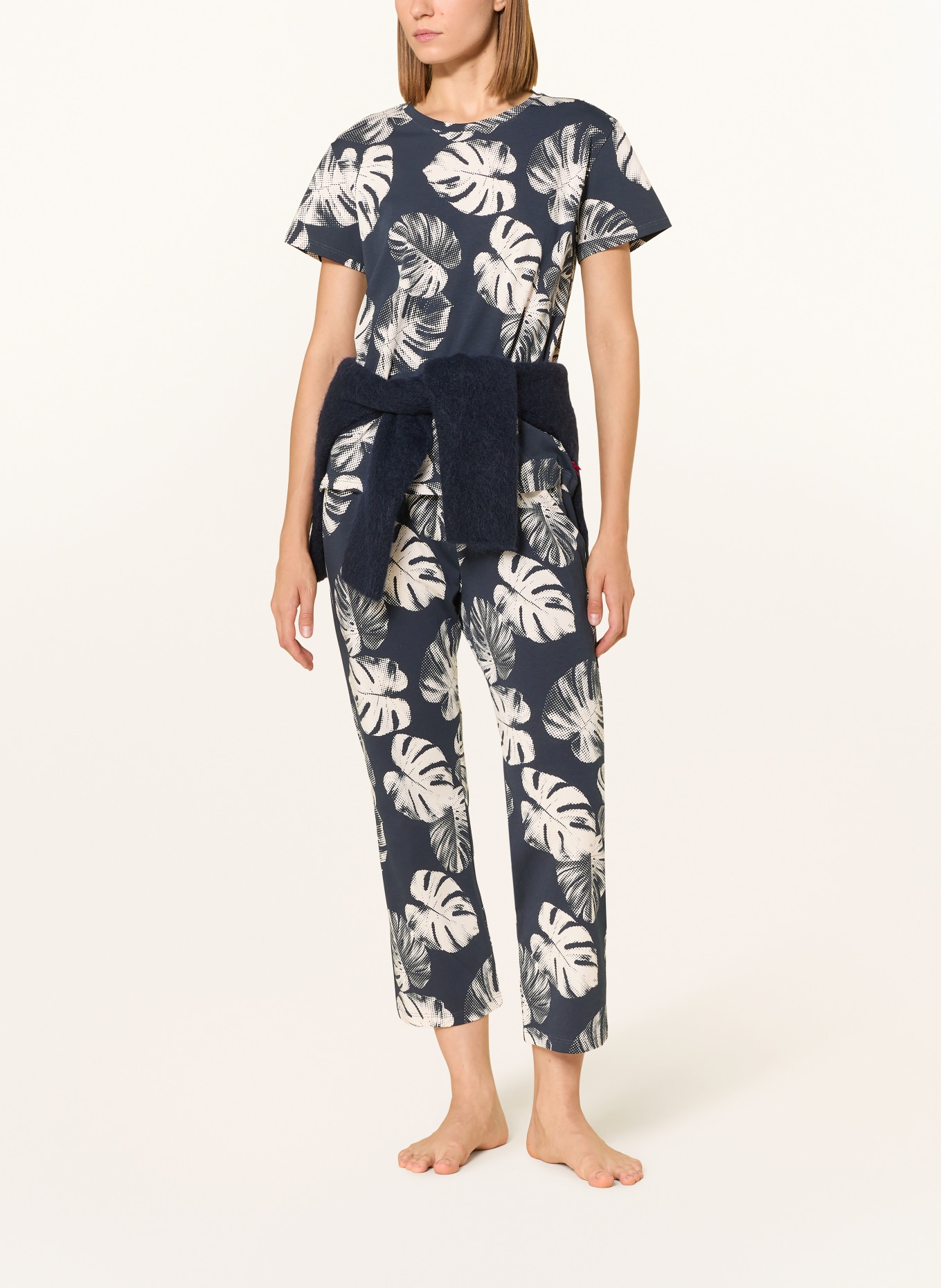 SHORT STORIES noční košile: TMAVĚ MODRÁ / REŽNÁ