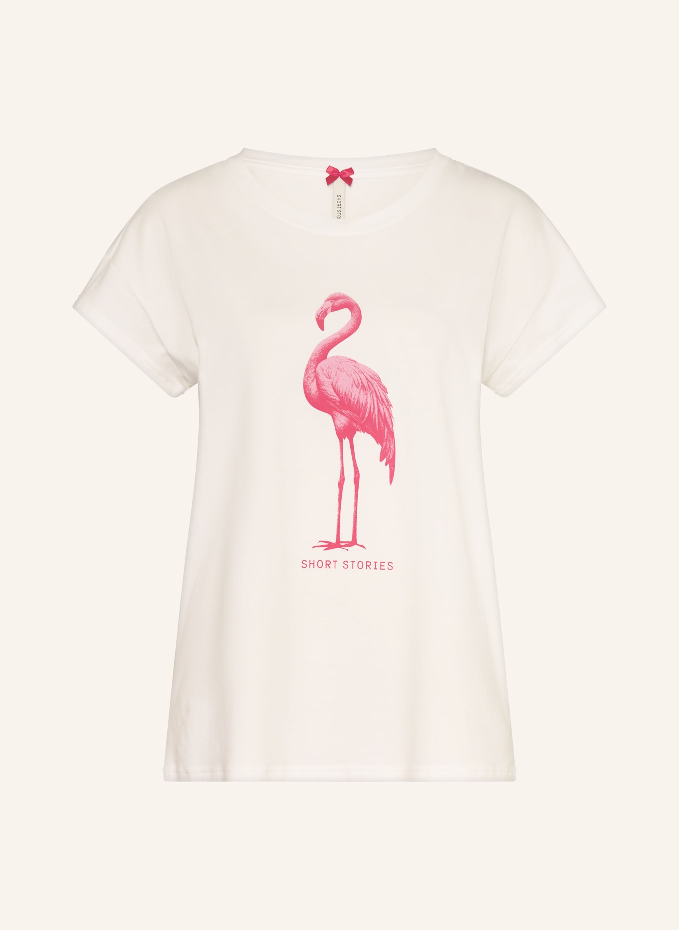 SHORT STORIES slaapshirt: ECRU / ROZE