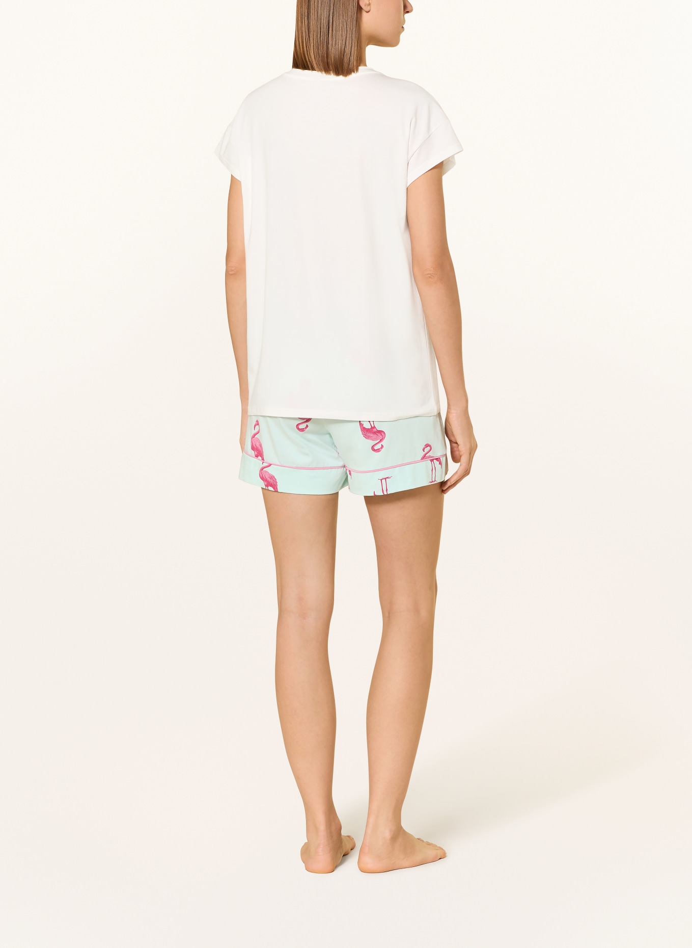 SHORT STORIES slaapshirt: ECRU / ROZE