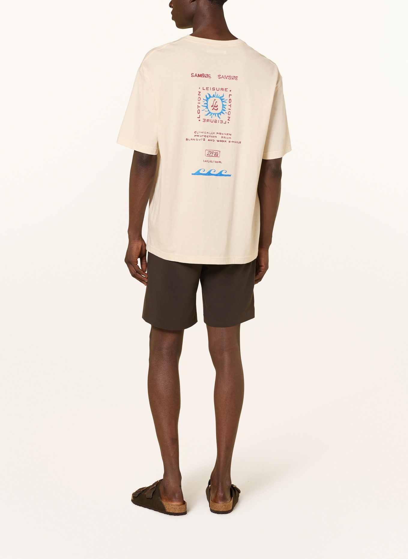 SAMSØE SAMSØE T-Shirt SAGERGEI: ECRU / ROT / BLAU