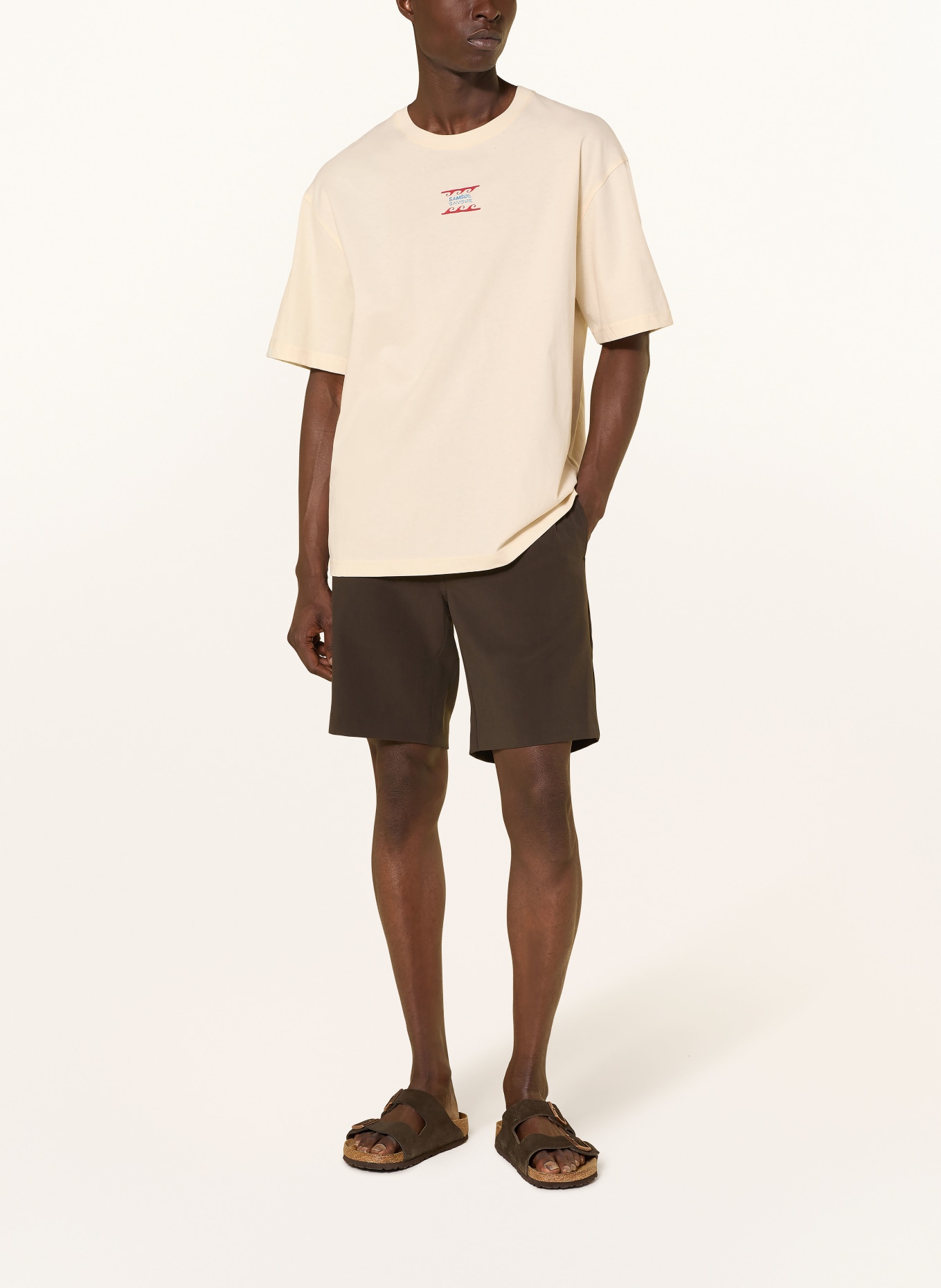 SAMSØE SAMSØE T-Shirt SAGERGEI: ECRU / ROT / BLAU