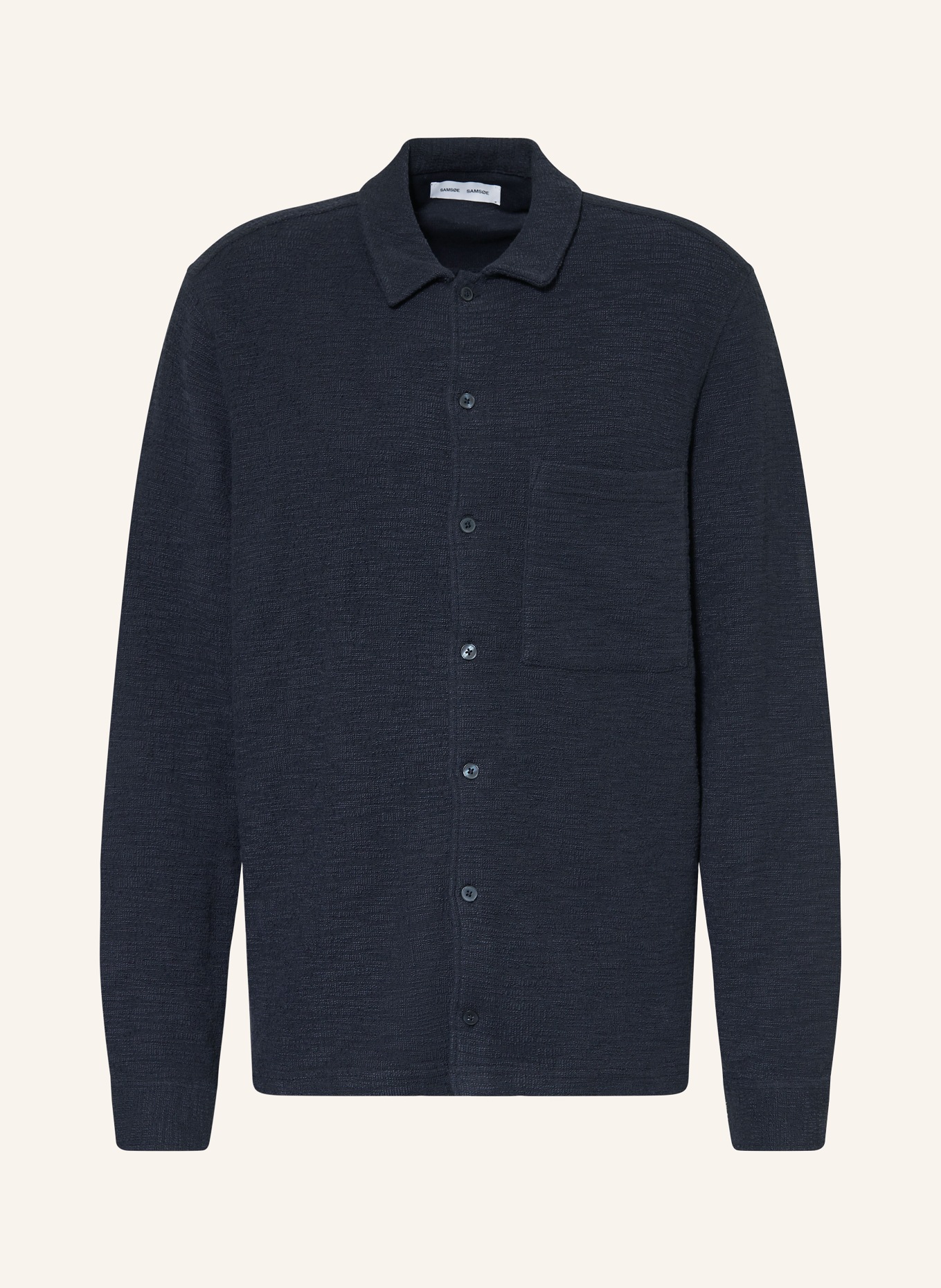 SAMSØE SAMSØE Bouclé-Overshirt SAKORE: DUNKELBLAU