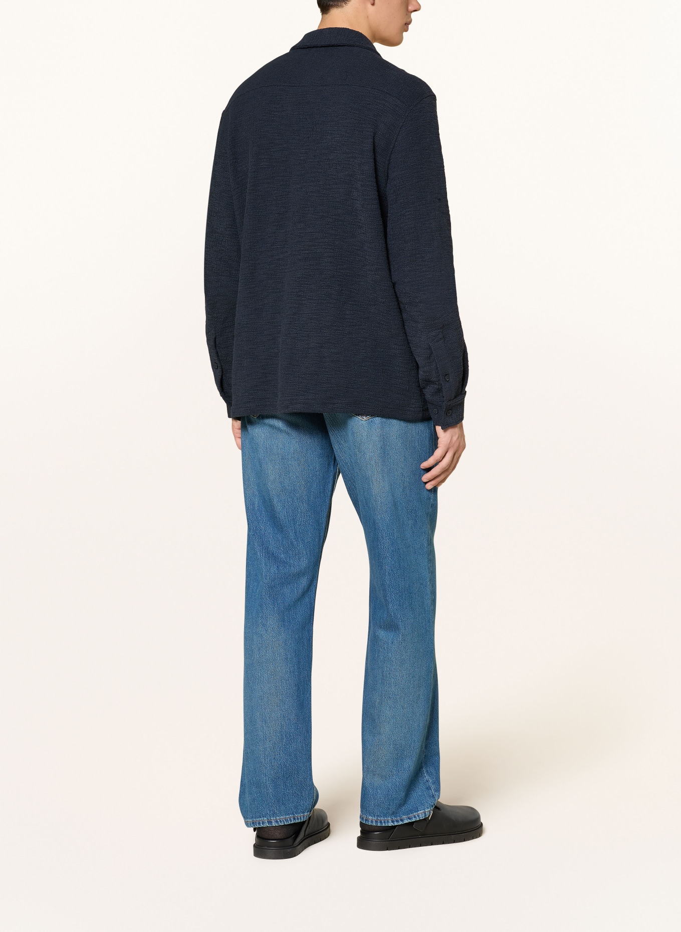 SAMSØE SAMSØE Bouclé-Overshirt SAKORE: DUNKELBLAU