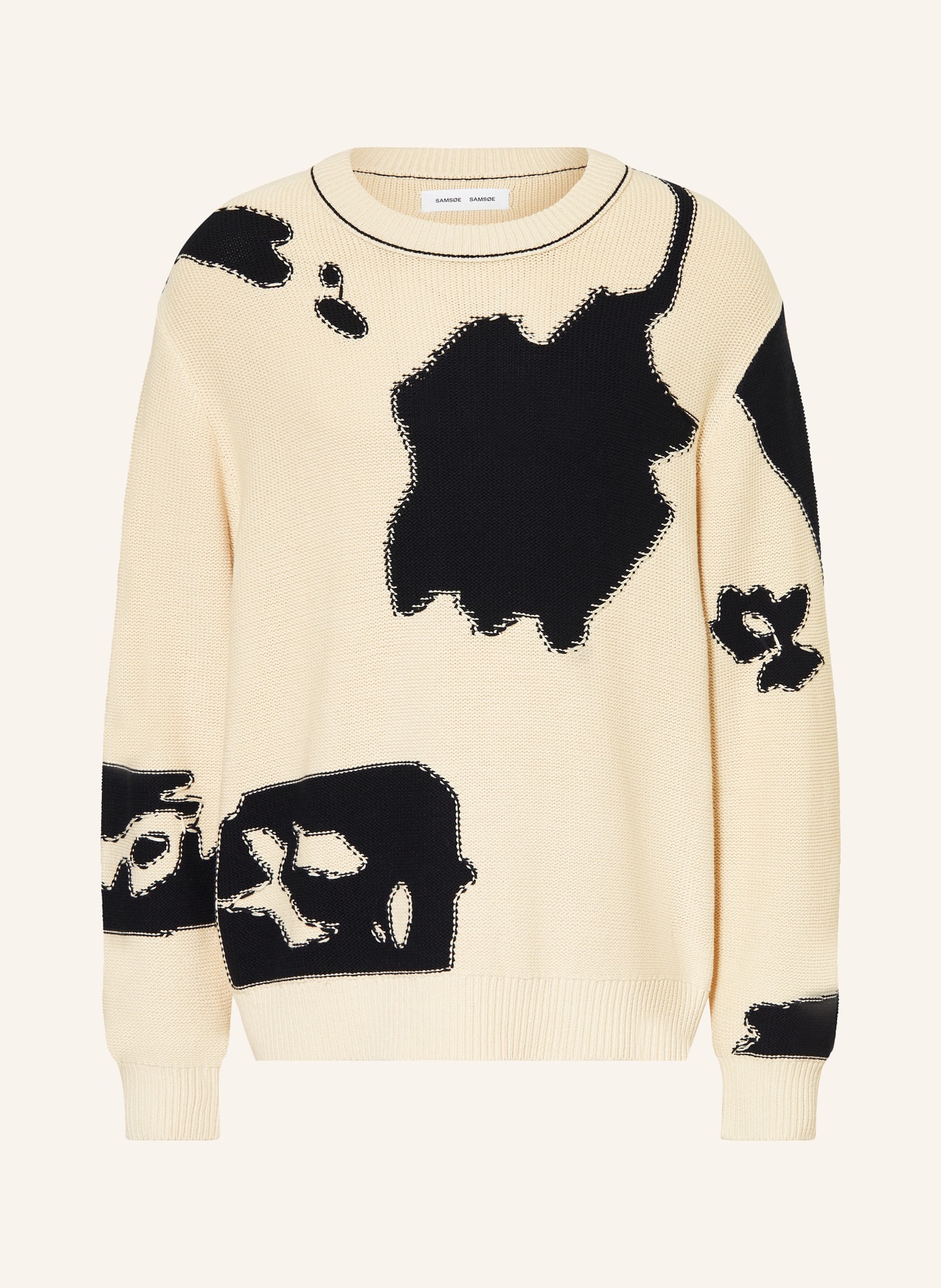 SAMSØE  SAMSØE Svetr SALEVO: KRÉMOVÁ / ČERNÁ