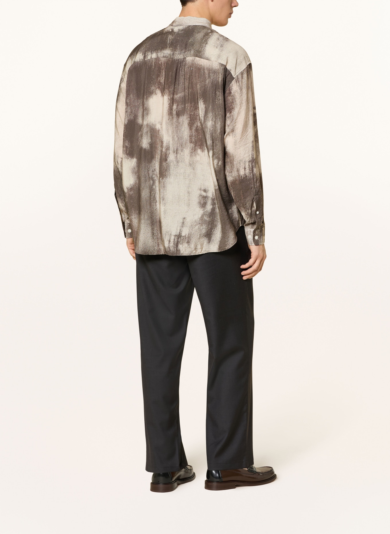 SAMSØE SAMSØE Košile SALUAN Regular Fit: KRÉMOVÁ / TMAVĚ ŠEDÁ