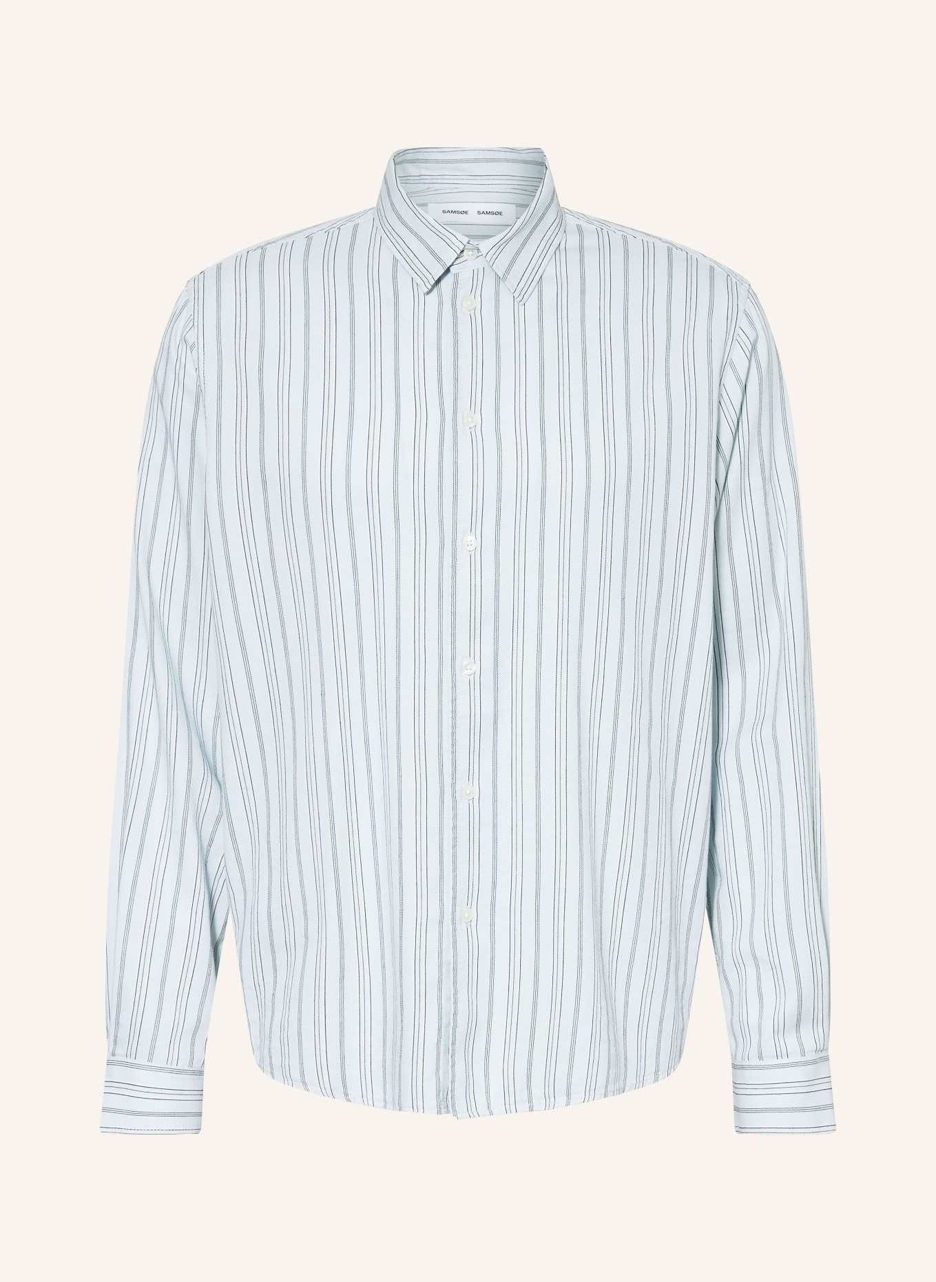 SAMSØE SAMSØE Hemd SARYAN Comfort Fit: HELLBLAU / SCHWARZ