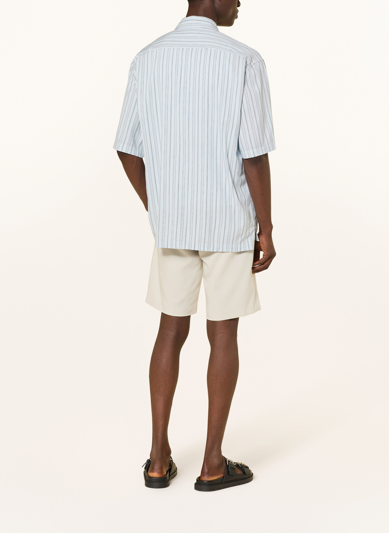 SAMSØE SAMSØE Kurzarm-Hemd SAAYO Comfort Fit: HELLBLAU / WEISS / SCHWARZ