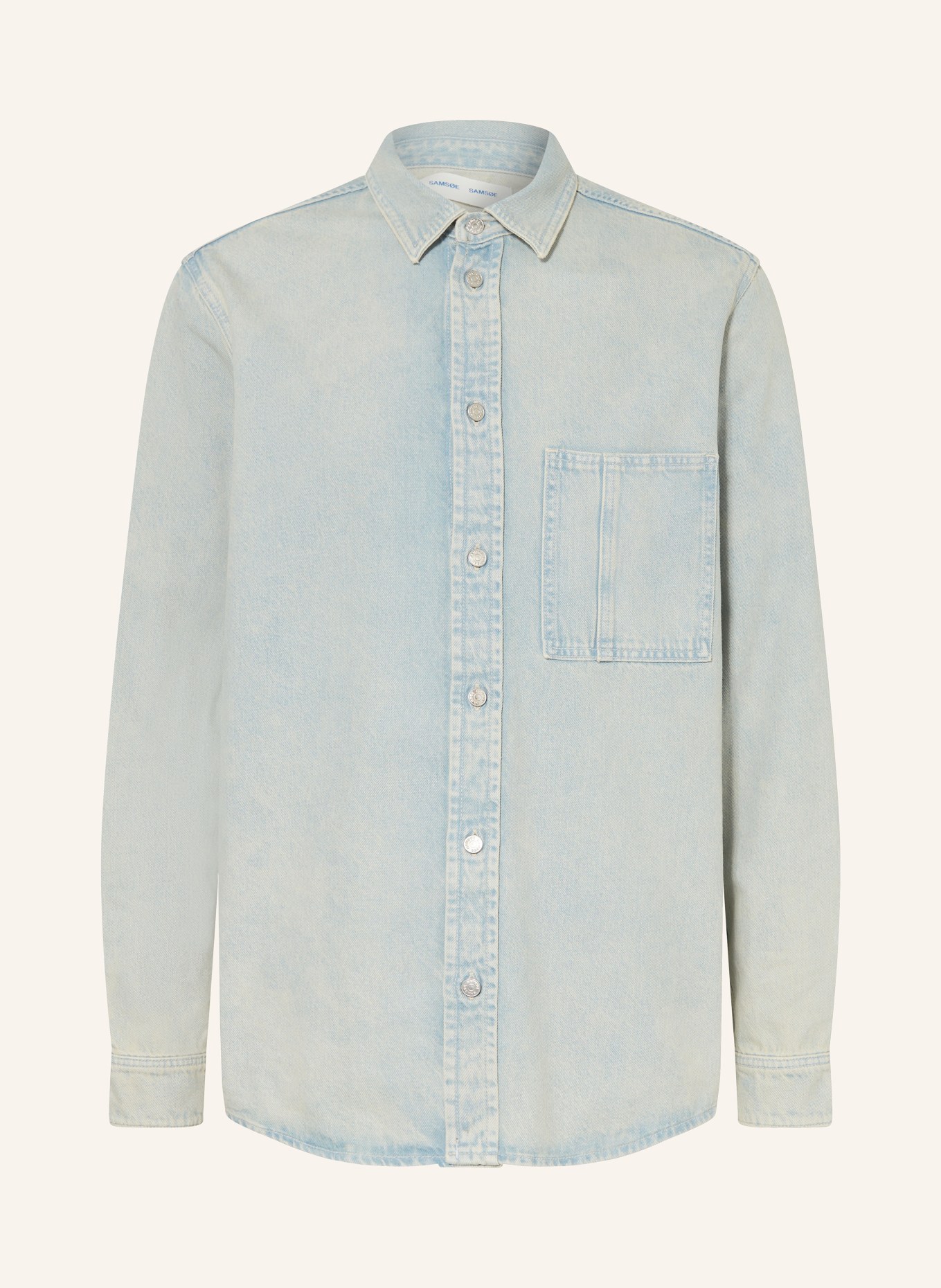SAMSØE  SAMSØE SADAMON Comfort Fit Denim Shirt: LIGHT BLUE