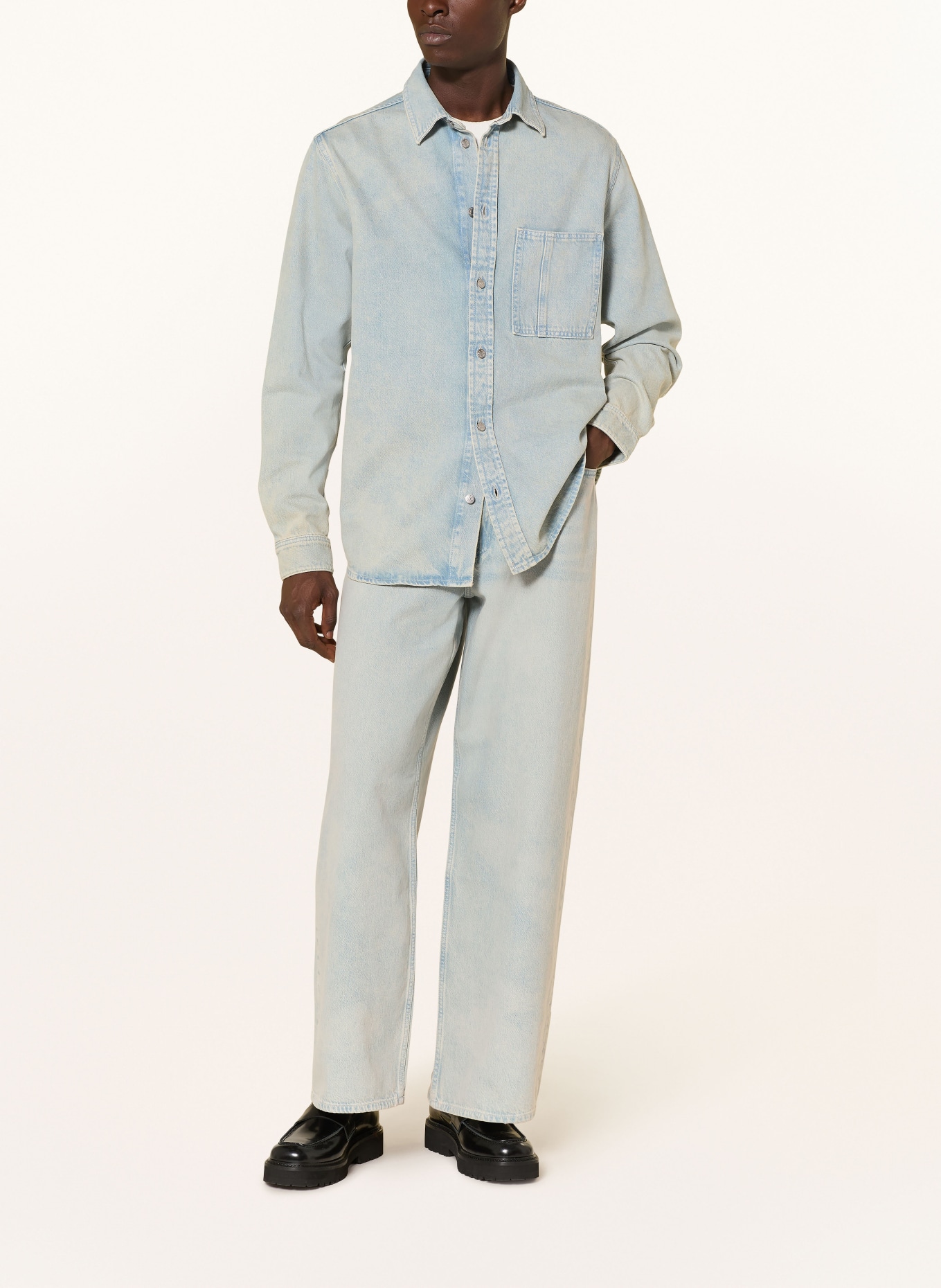 SAMSØE  SAMSØE SADAMON Comfort Fit Denim Shirt: LIGHT BLUE