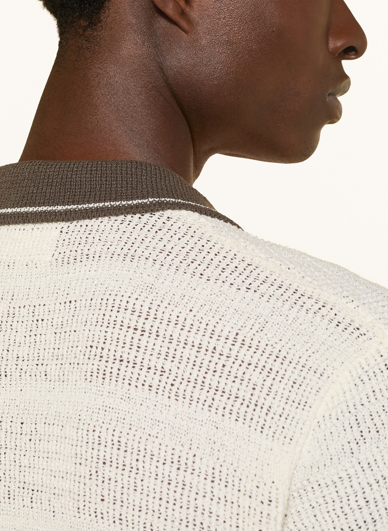 SAMSØE  SAMSØE Strickjacke SAPERCY: ECRU / DUNKELGRÜN