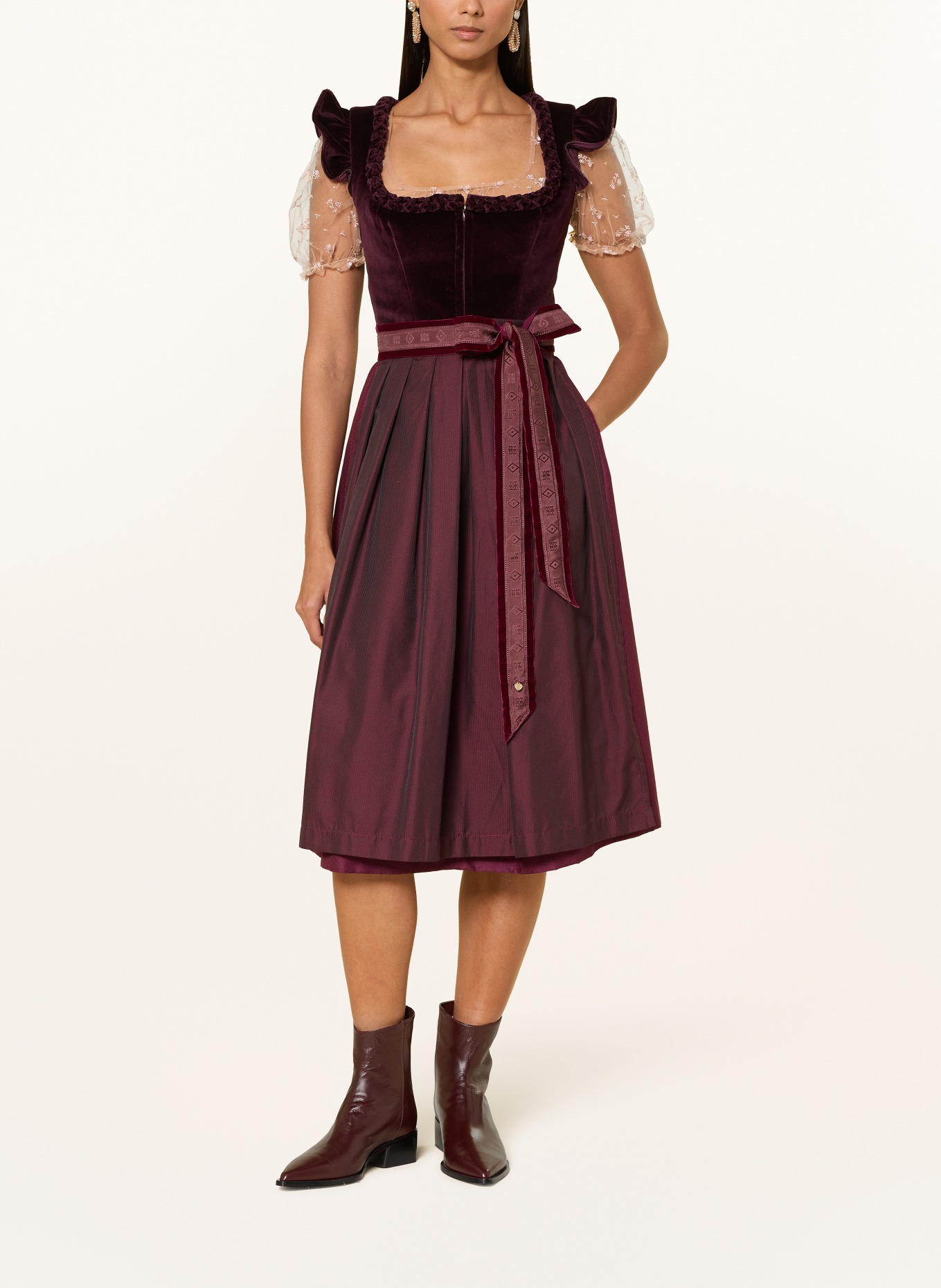 AlpenHERZ Dirndlbluse KIM: BEIGE / ALTROSA