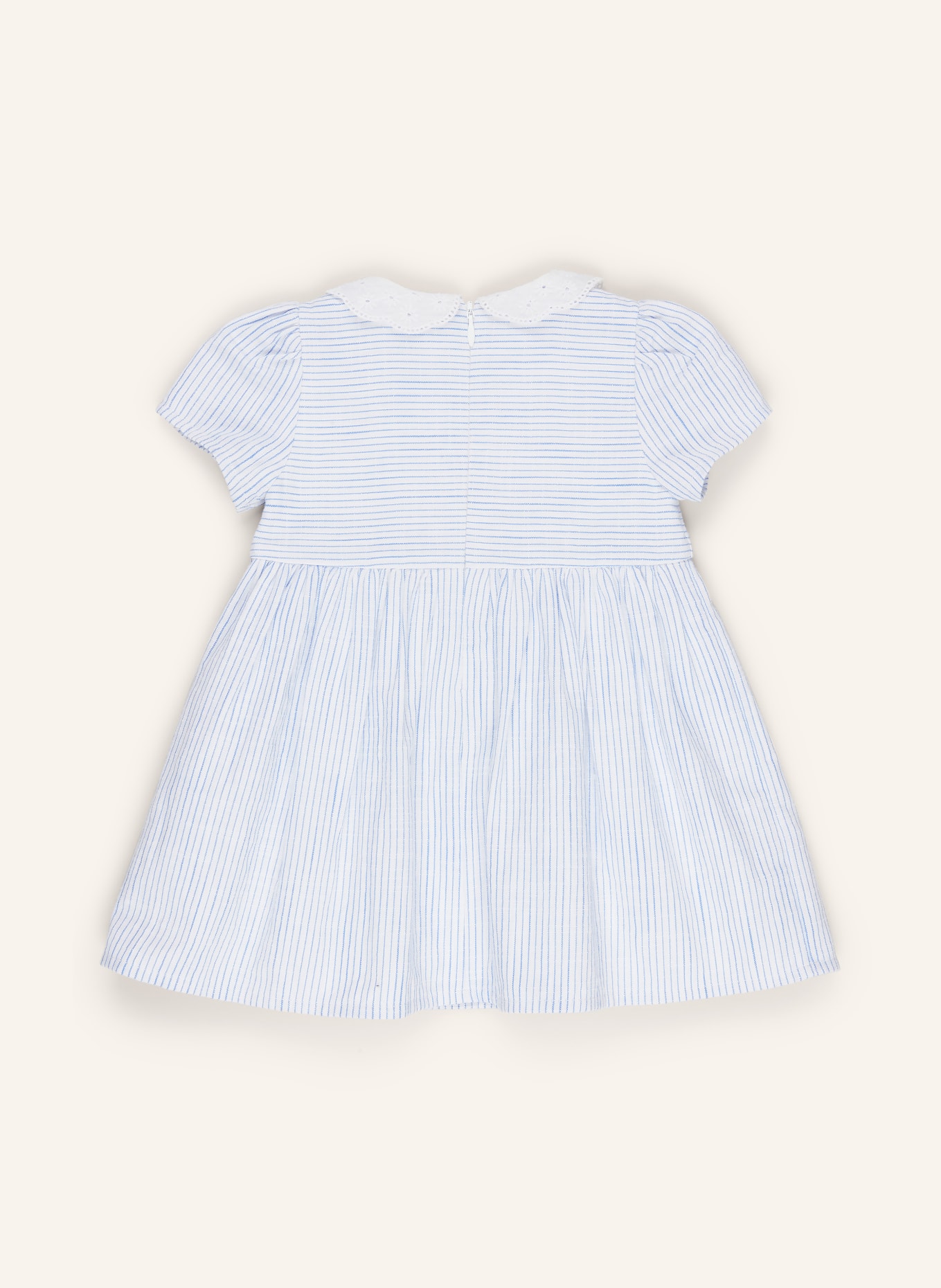 s.Oliver RED Kleid mit Lochspitze: WEISS / HELLBLAU