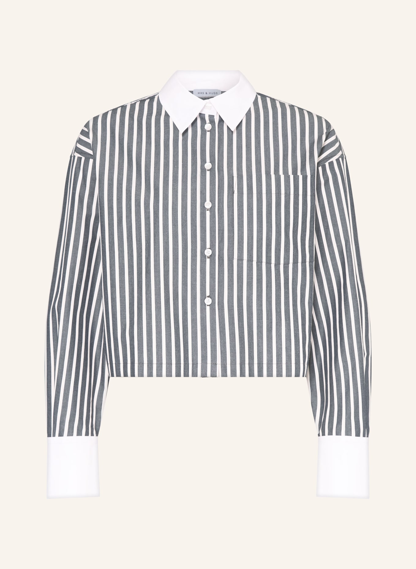 MRS & HUGS košile: TMAVĚ MODRÁ / REŽNÁ